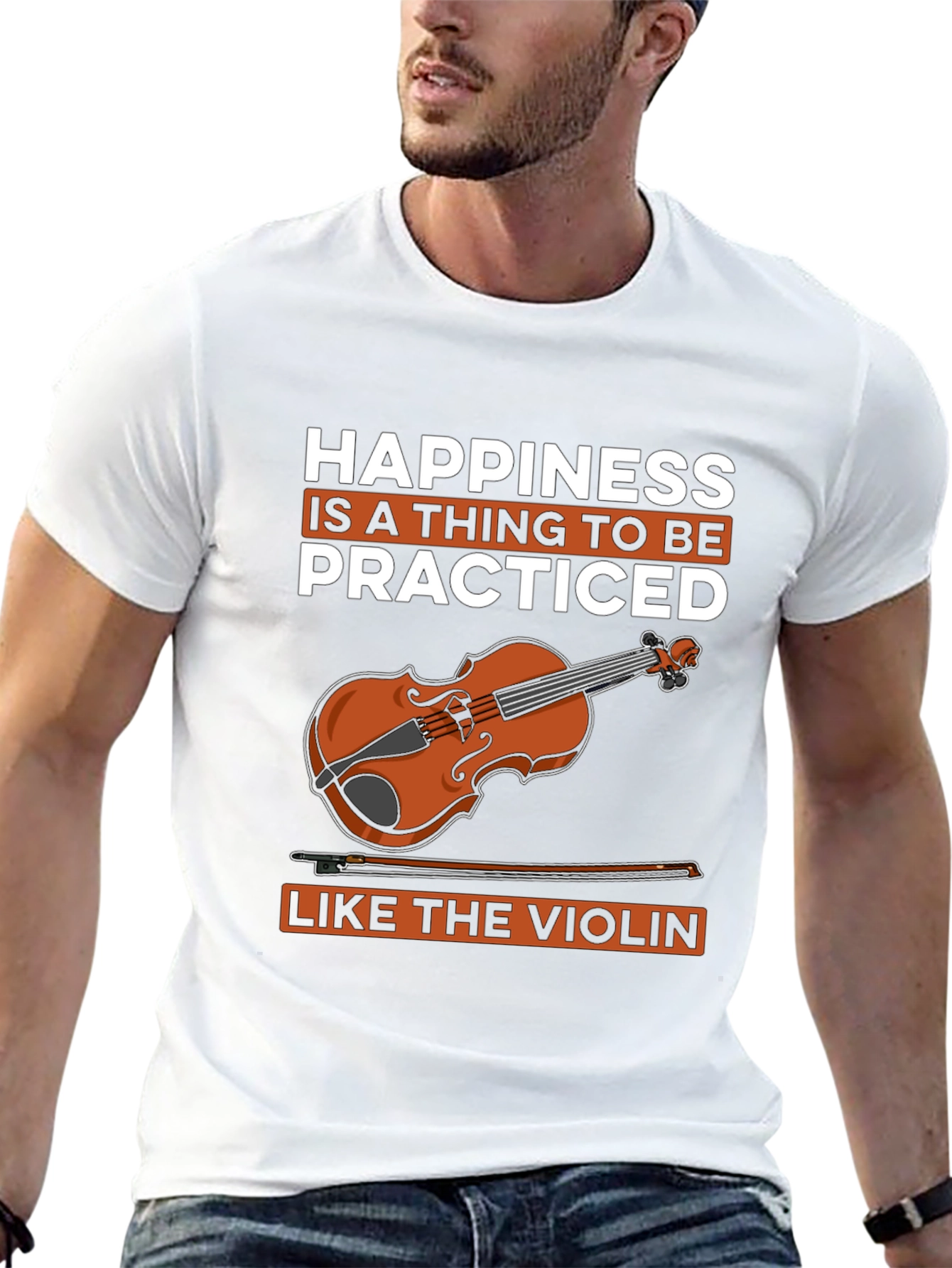 Black Happiness is Practiced Violin T-Shirt view 13