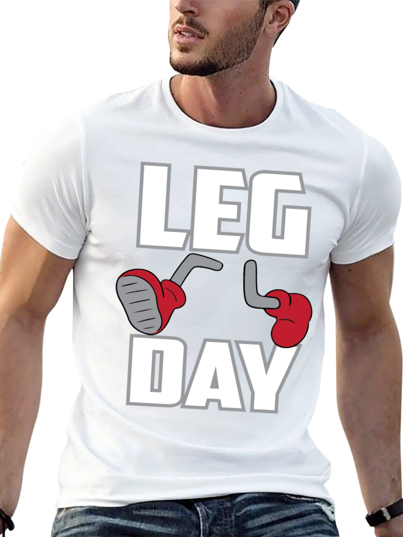 Black Leg Day Graphic T-Shirt - Gym & Workout Apparel view 13