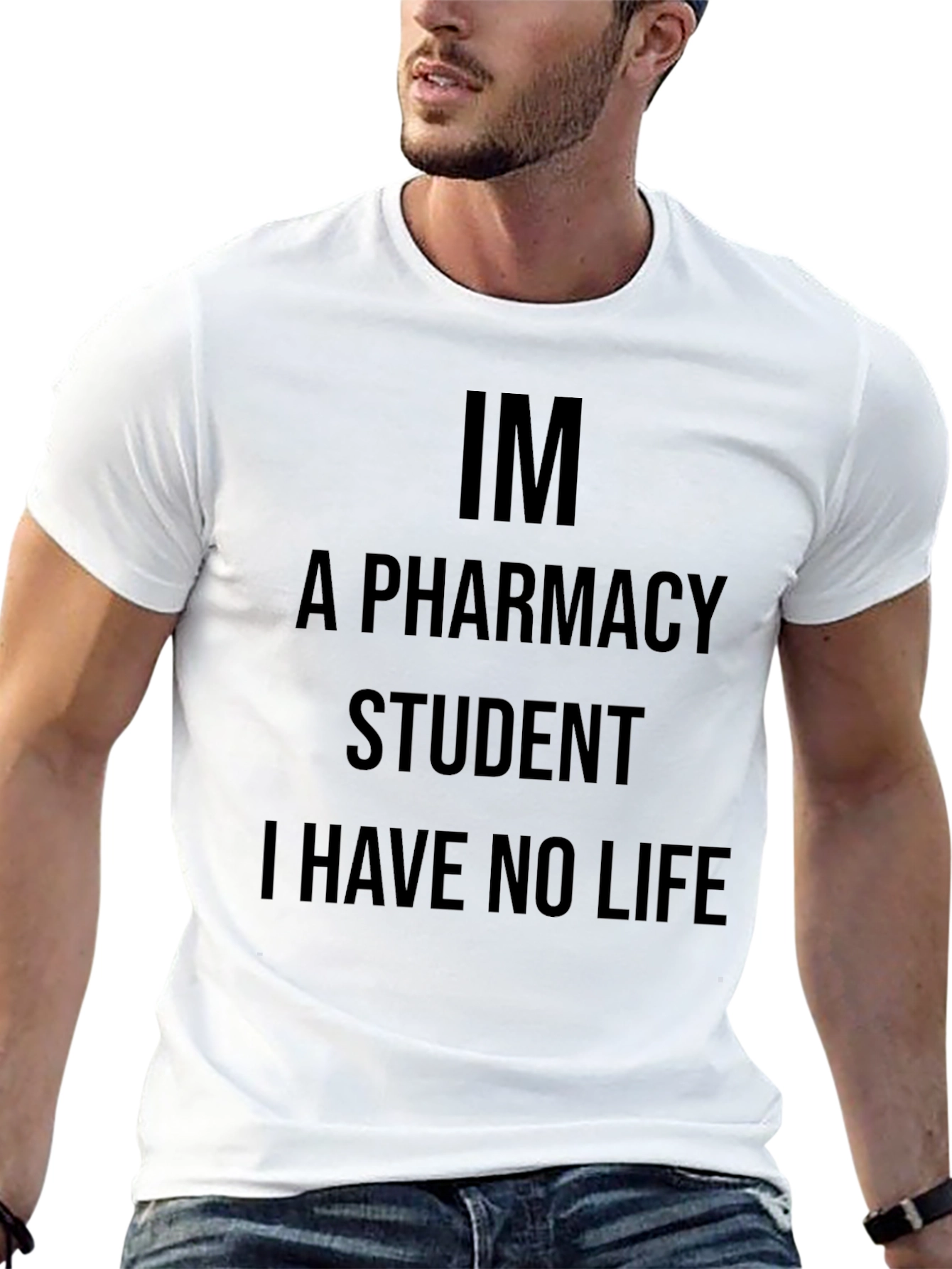 Black Pharmacy Student Funny T-Shirt - No Life Tee view 13