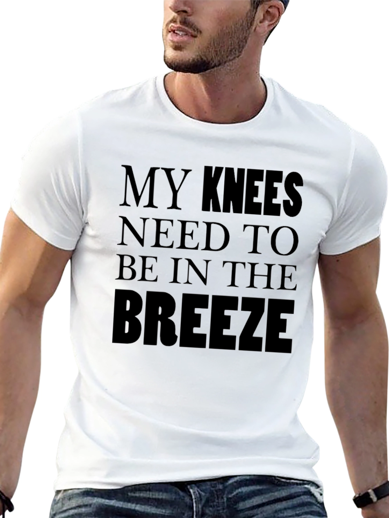 Black My Knees Need To Be In The Breeze T-Shirt view 13