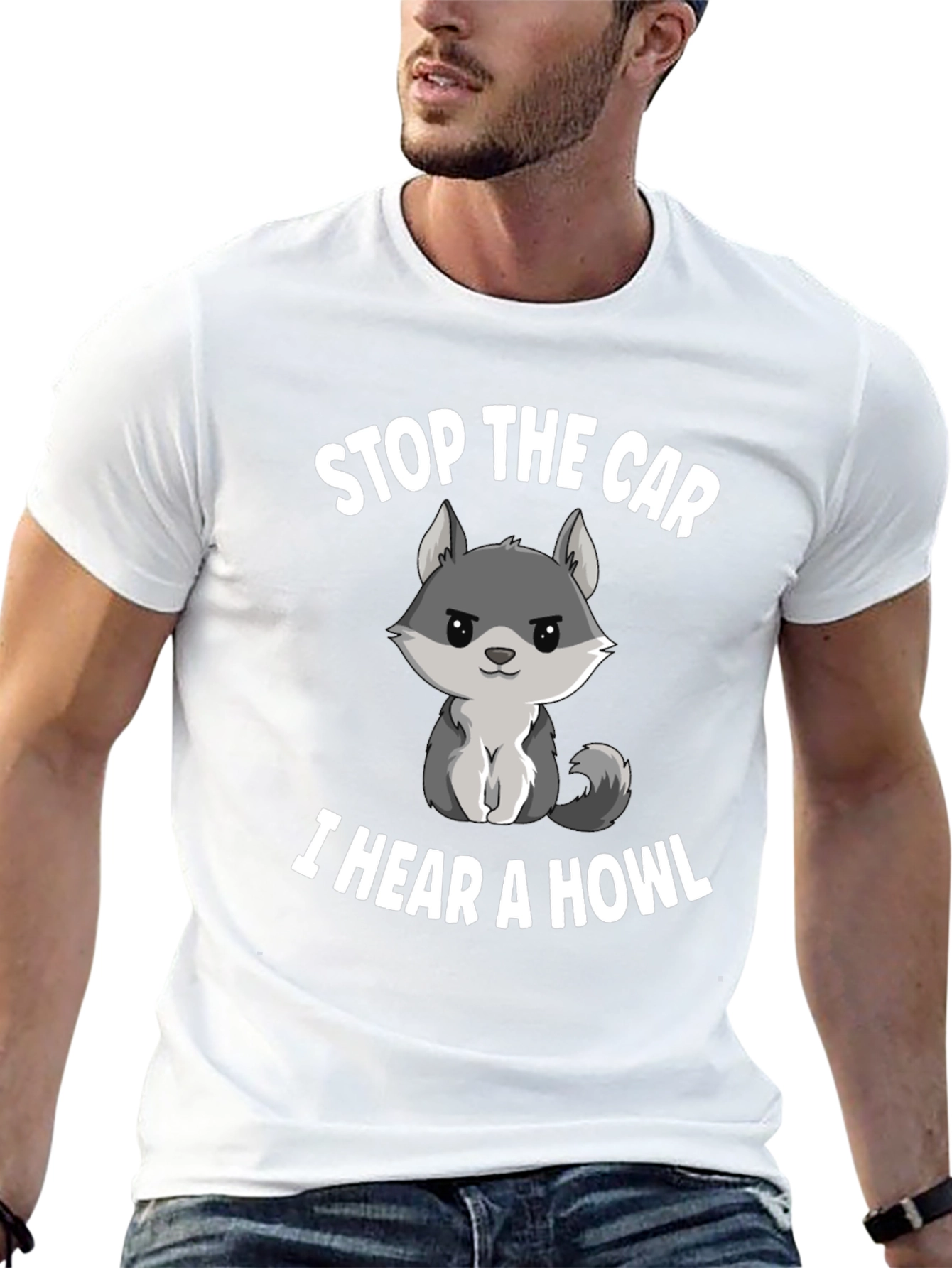 Black Stop the Car, I Hear a Howl T-Shirt view 13