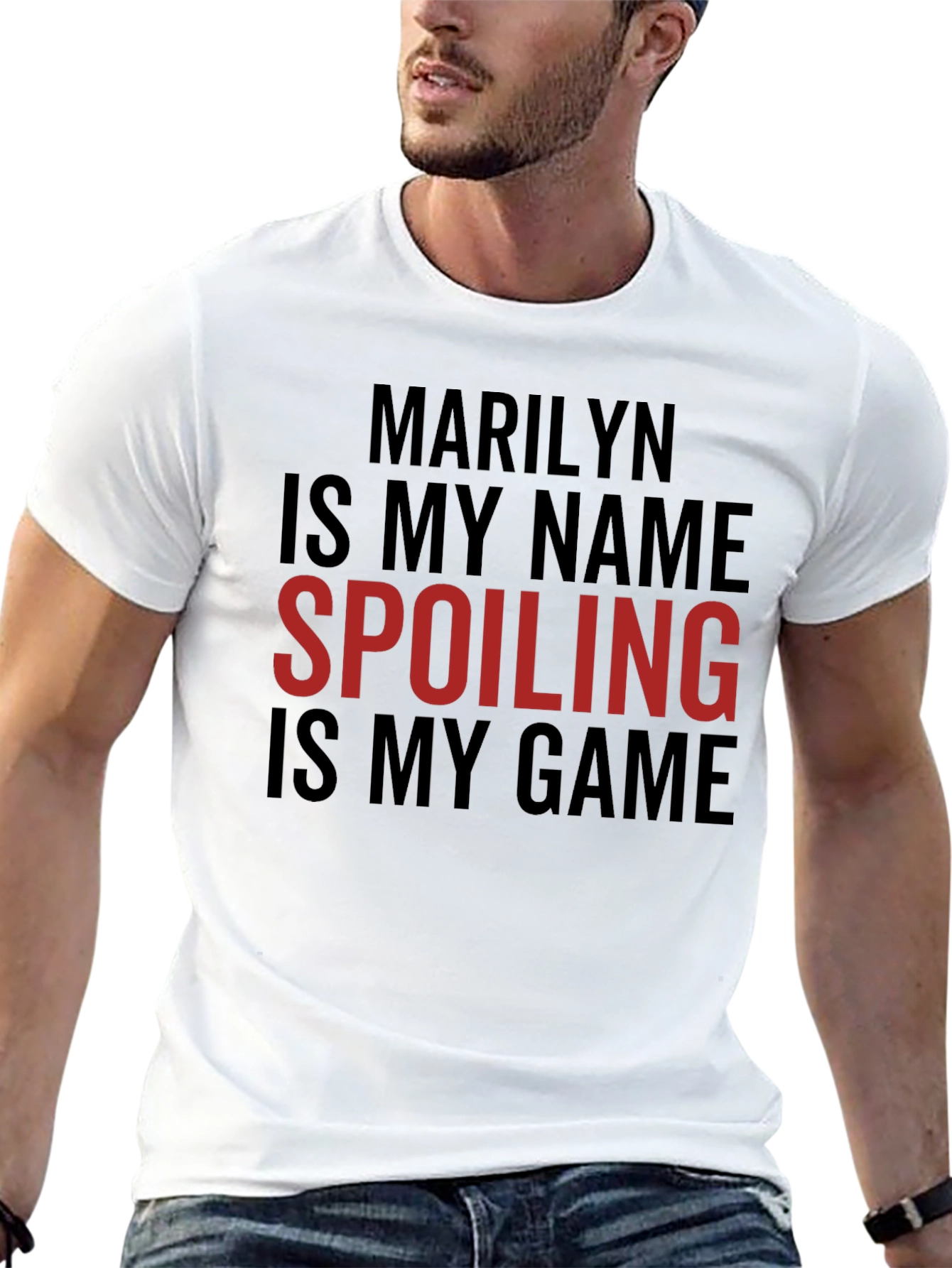 Black Marilyn Spoiling Game T-Shirt view 13