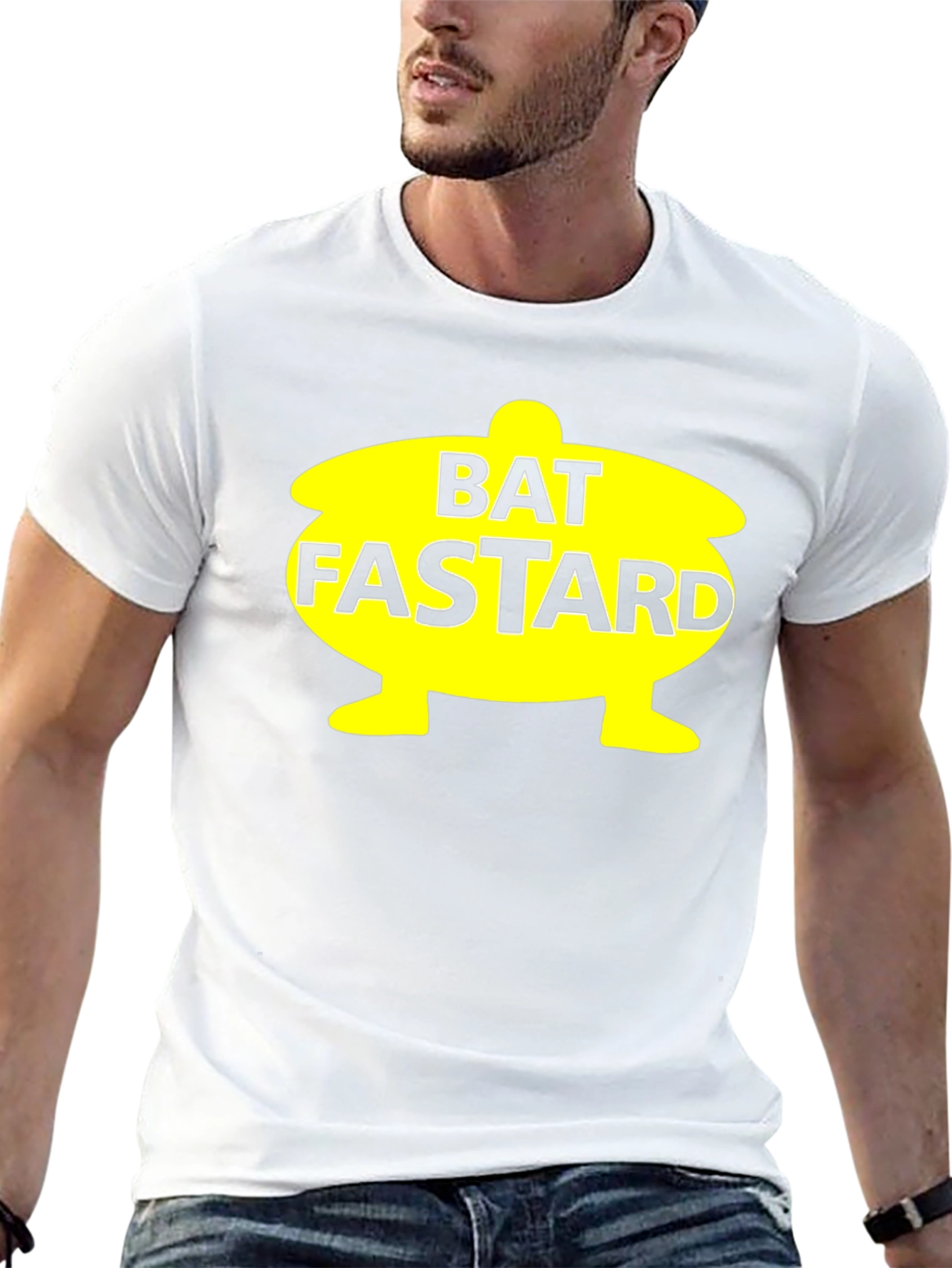 Black Bat Fastard T-Shirt - Novelty Graphic Tee view 13