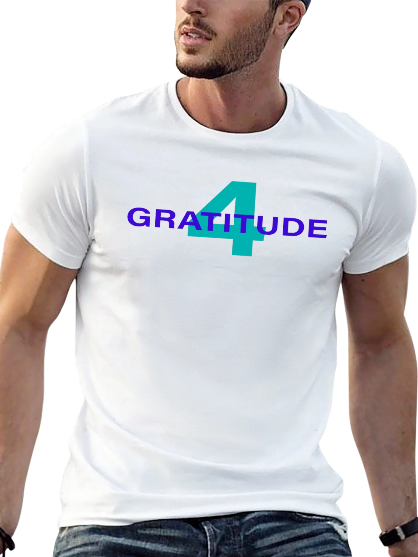 Black Gratitude Tee - Stylish Graphic Print T-Shirt view 13