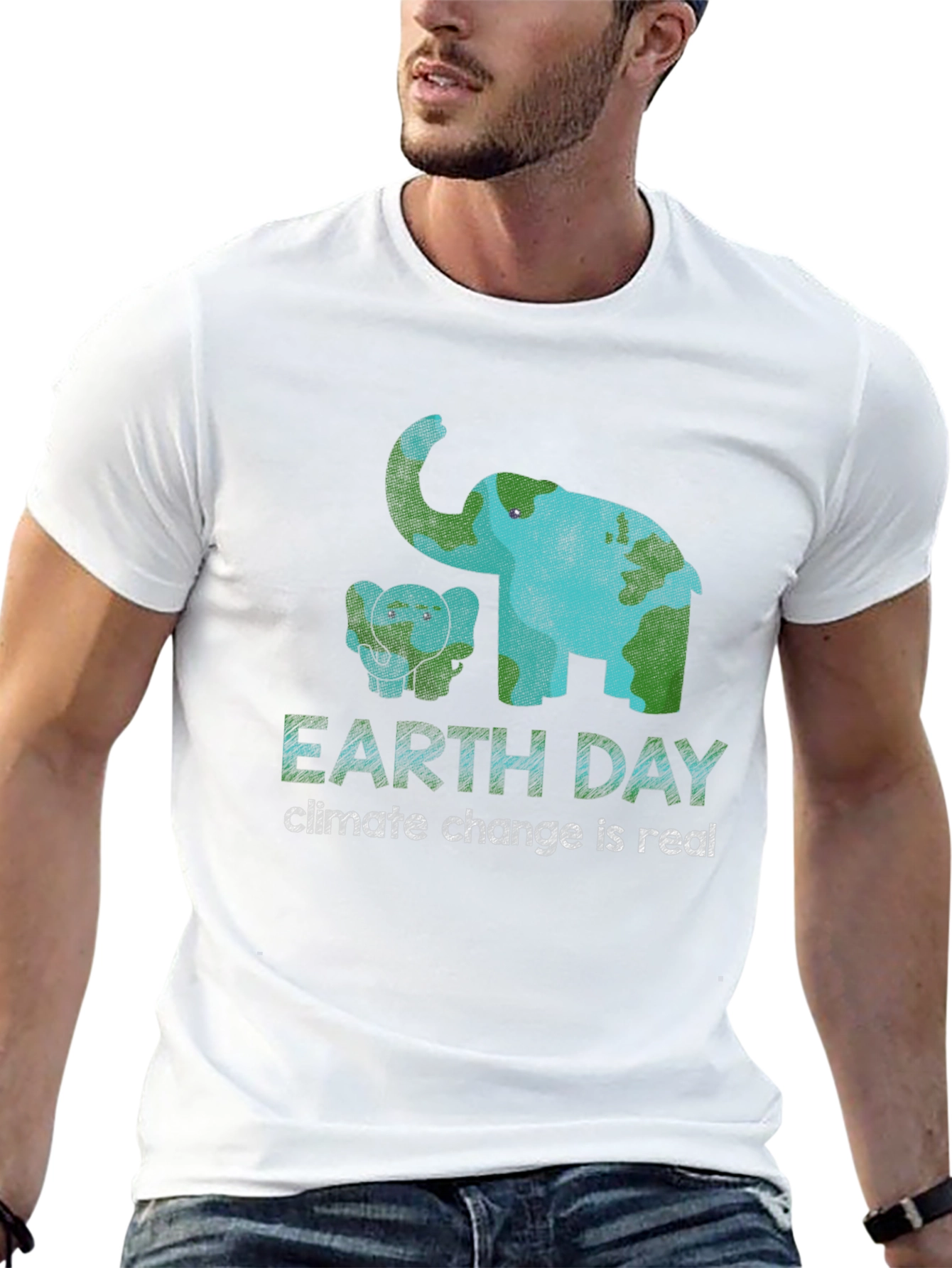 Black Earth Day Climate Change Awareness T-Shirt view 13
