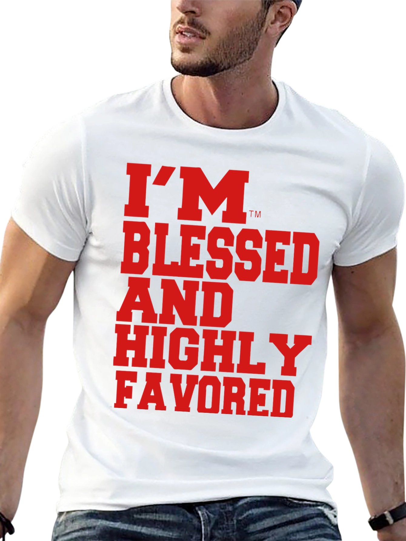 Black Blessed and Highly Favored Graphic Tee - Black view 13