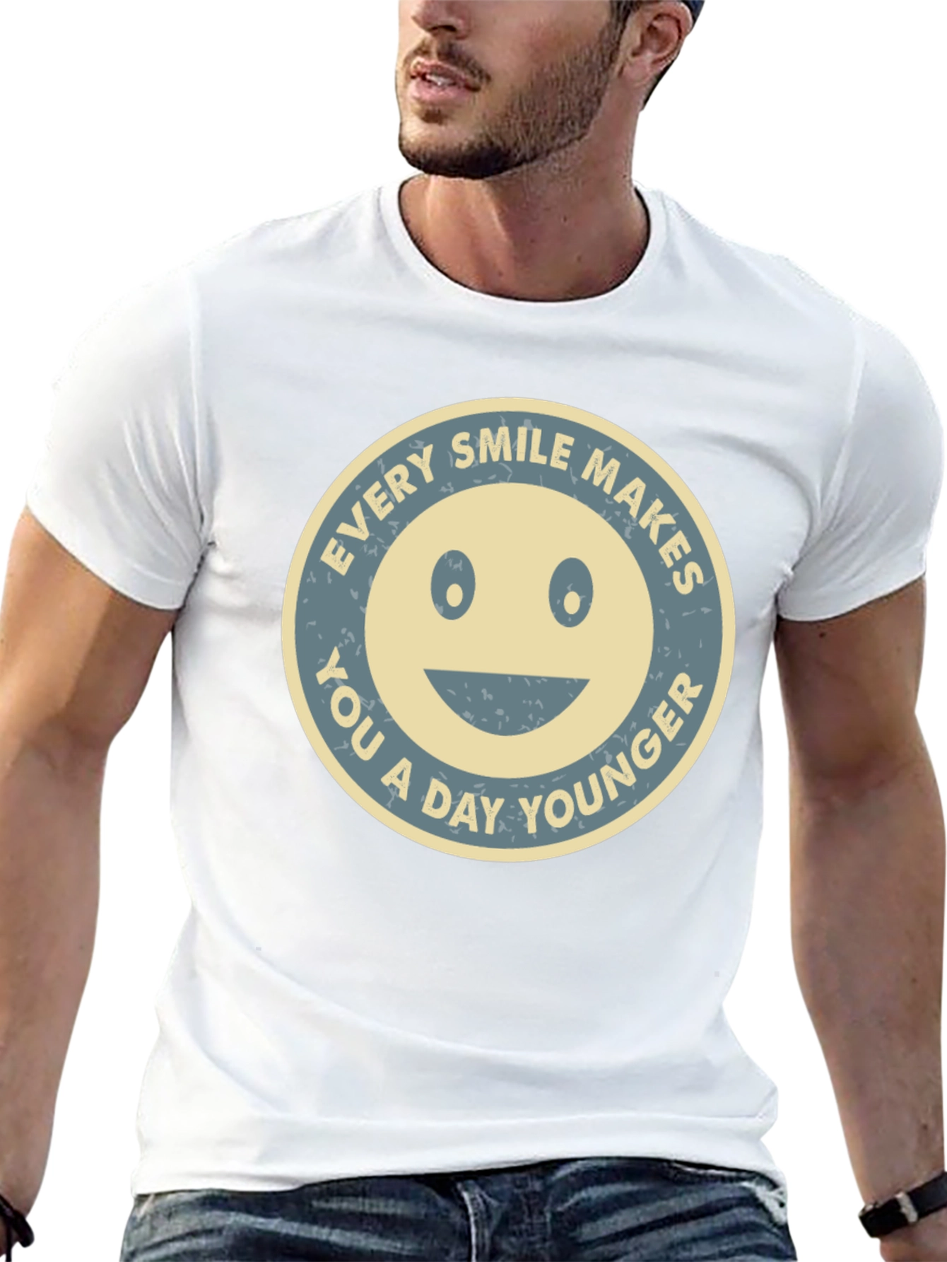 Black Smile Makes You Younger Graphic Tee view 13