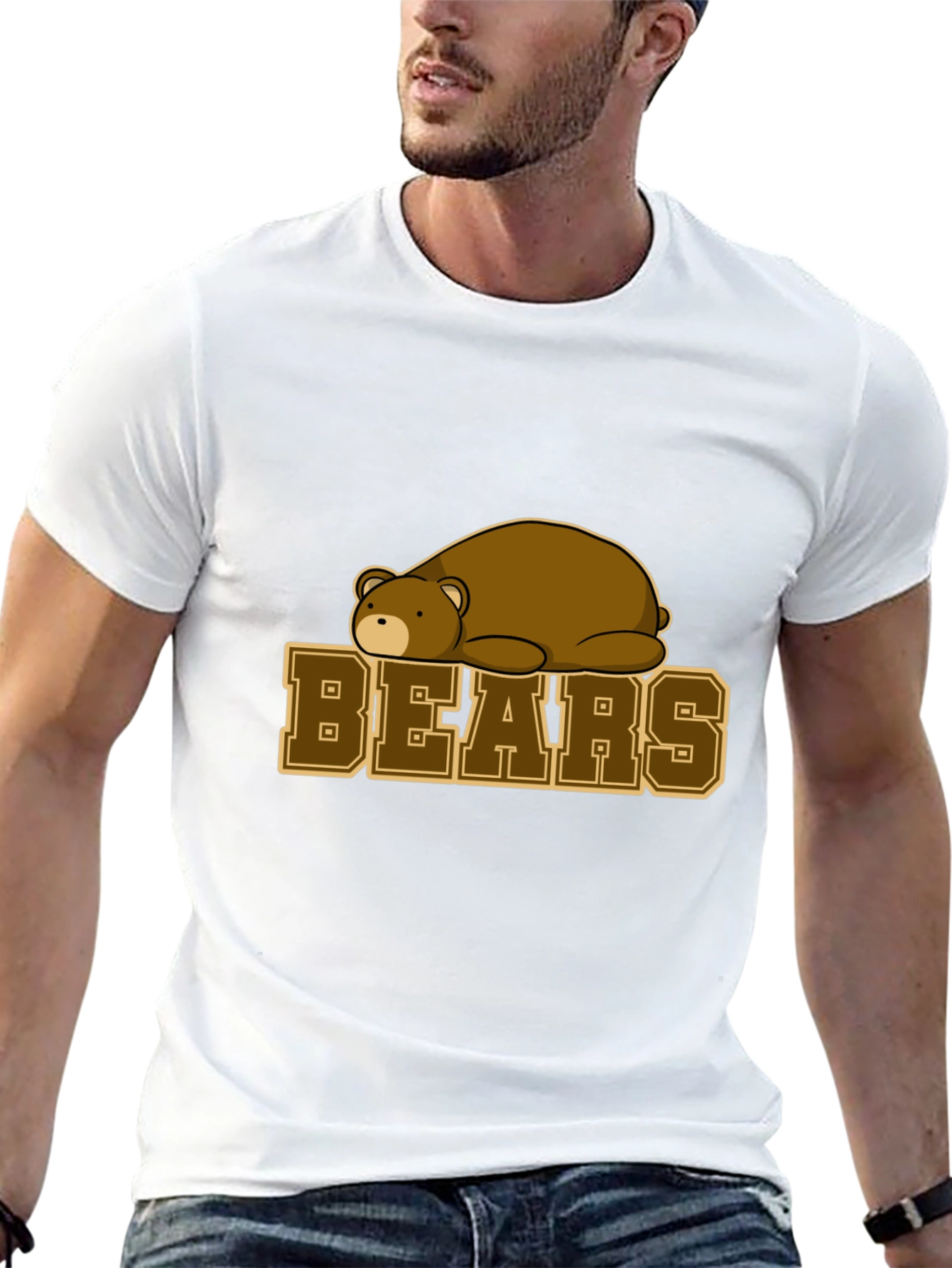 Black Bears Graphic T-Shirt - Black Cotton Tee view 13