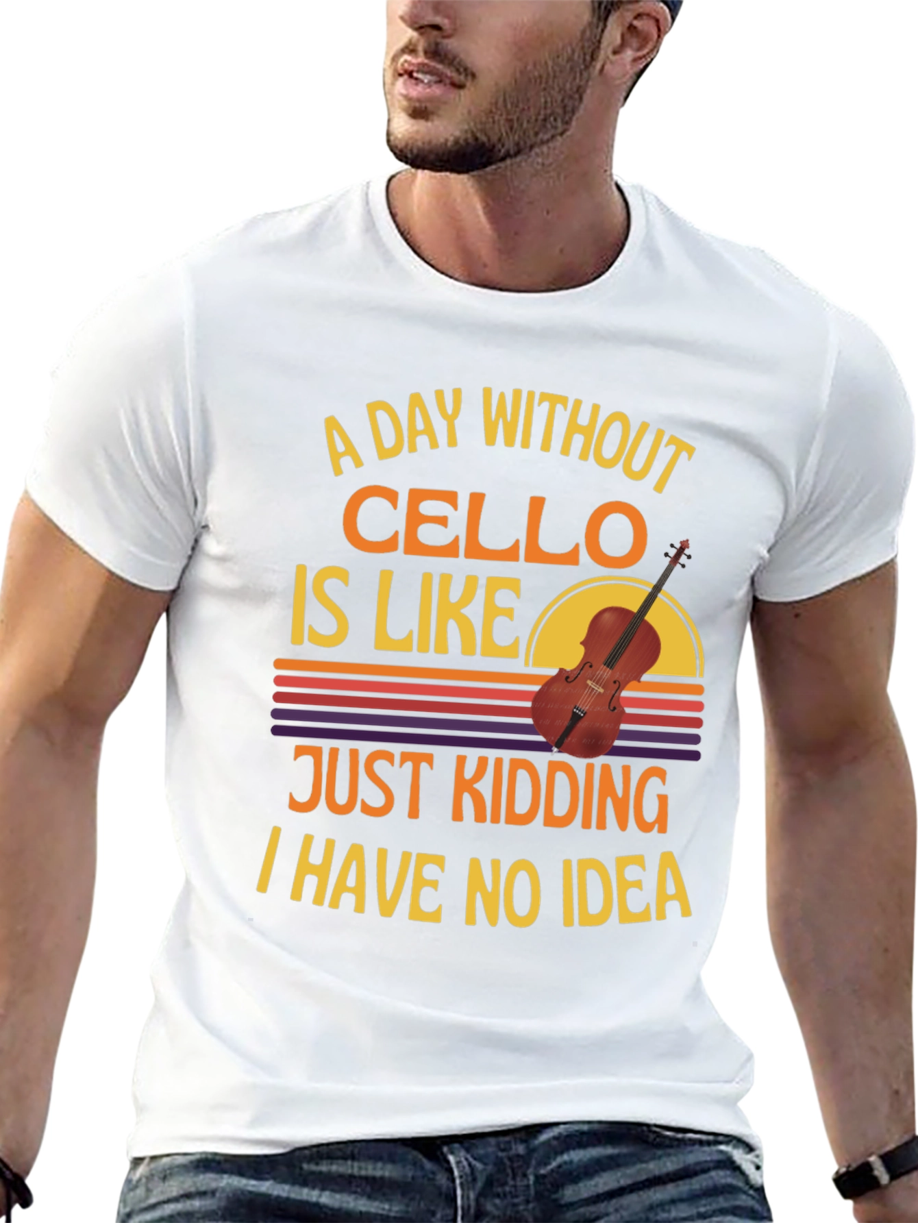 Black Cello Player Graphic T-Shirt view 13