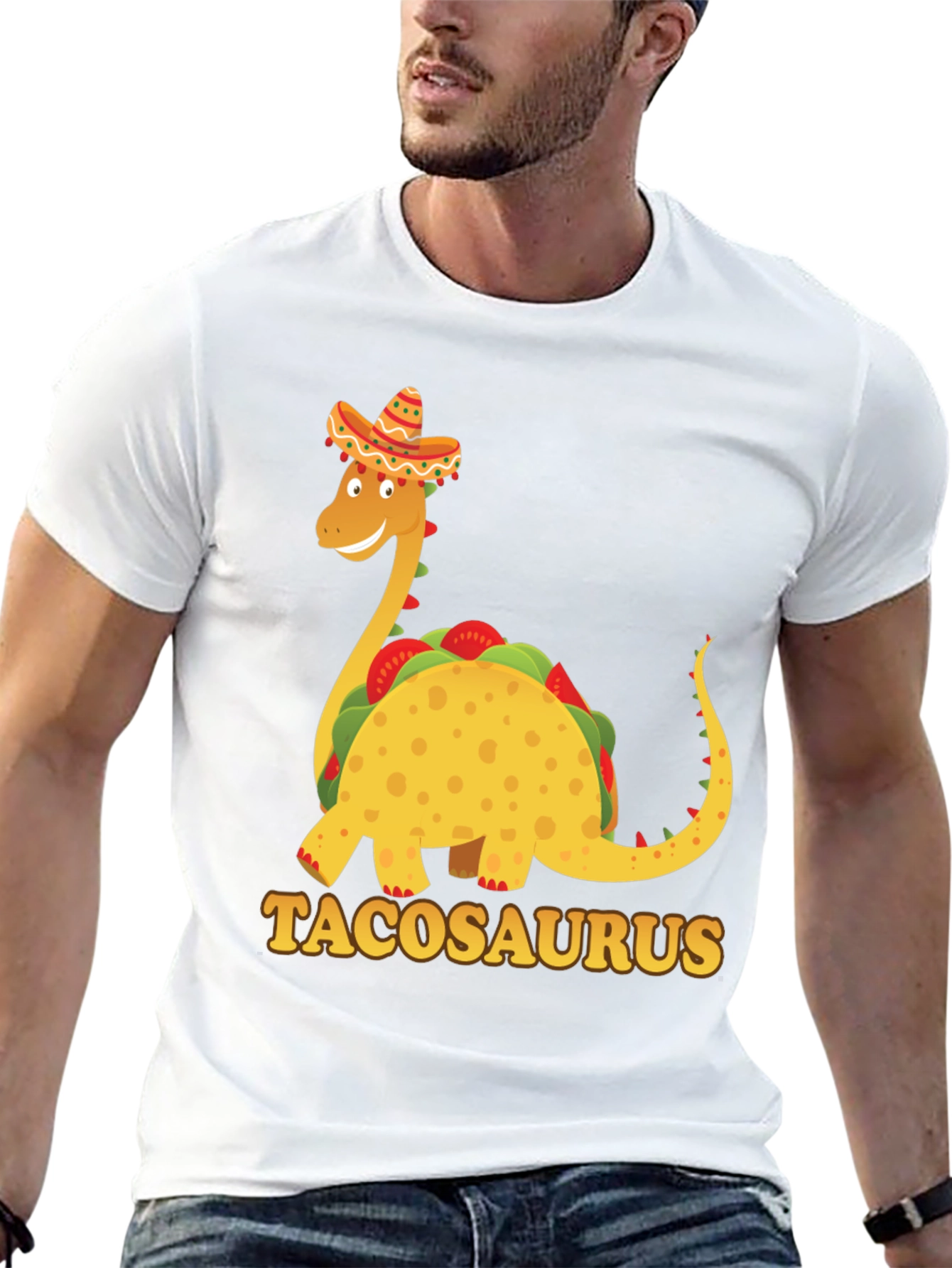 Black Tacosaurus Funny Dinosaur Taco Lover Graphic Tee view 13