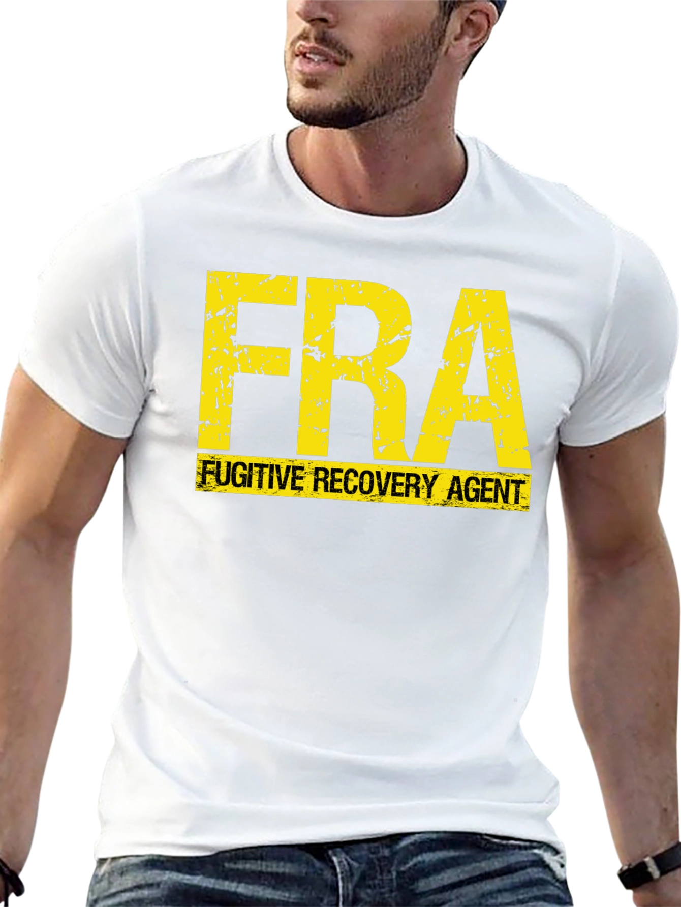 Black Fugitive Recovery Agent Graphic Tee view 13