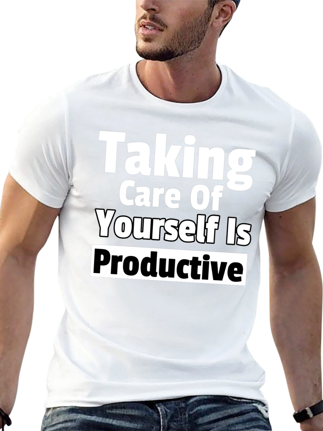 Black Taking Care of Yourself Is Productive Tee view 13