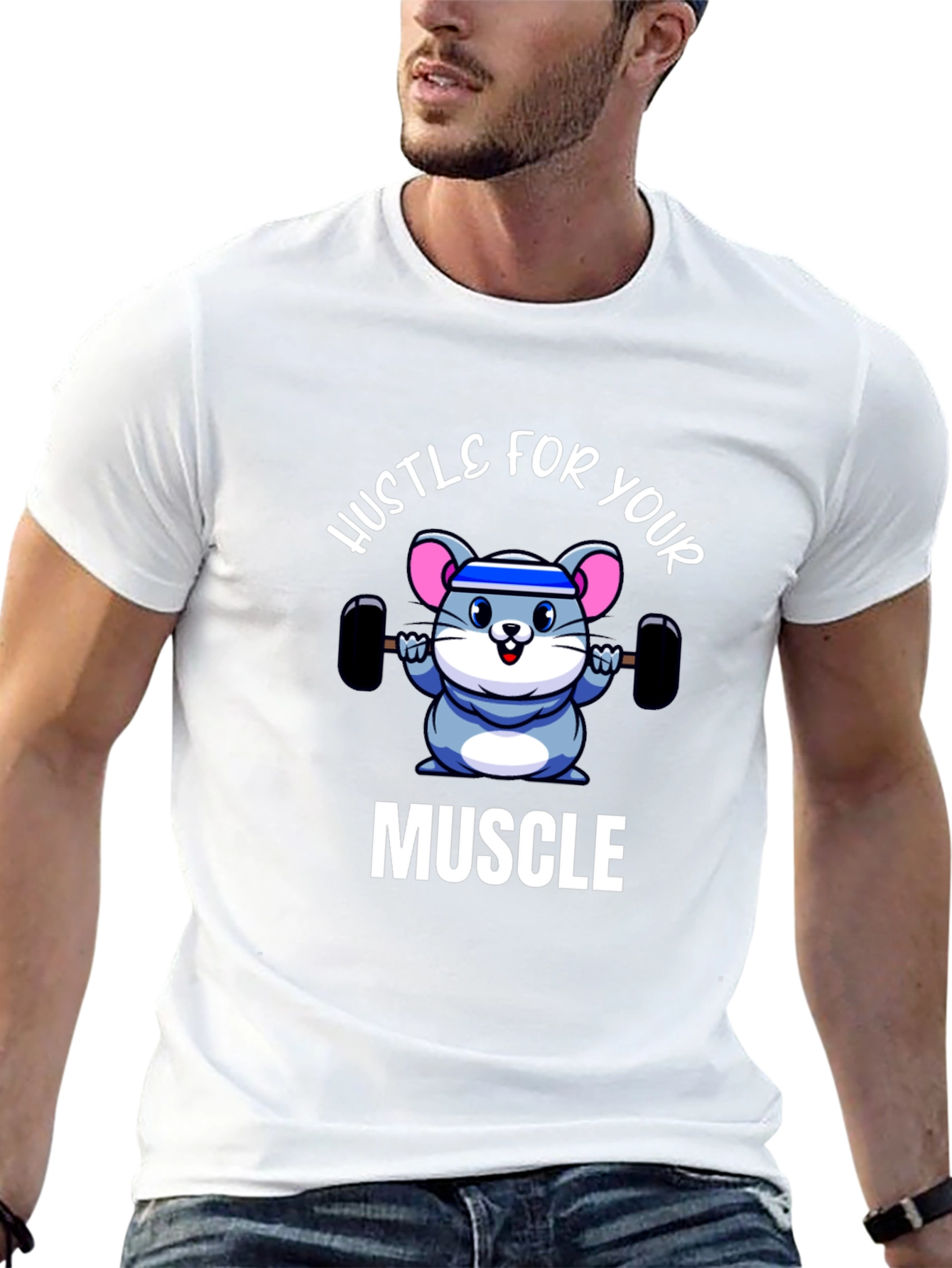 Black Hustle for Your Muscle T-Shirt view 13