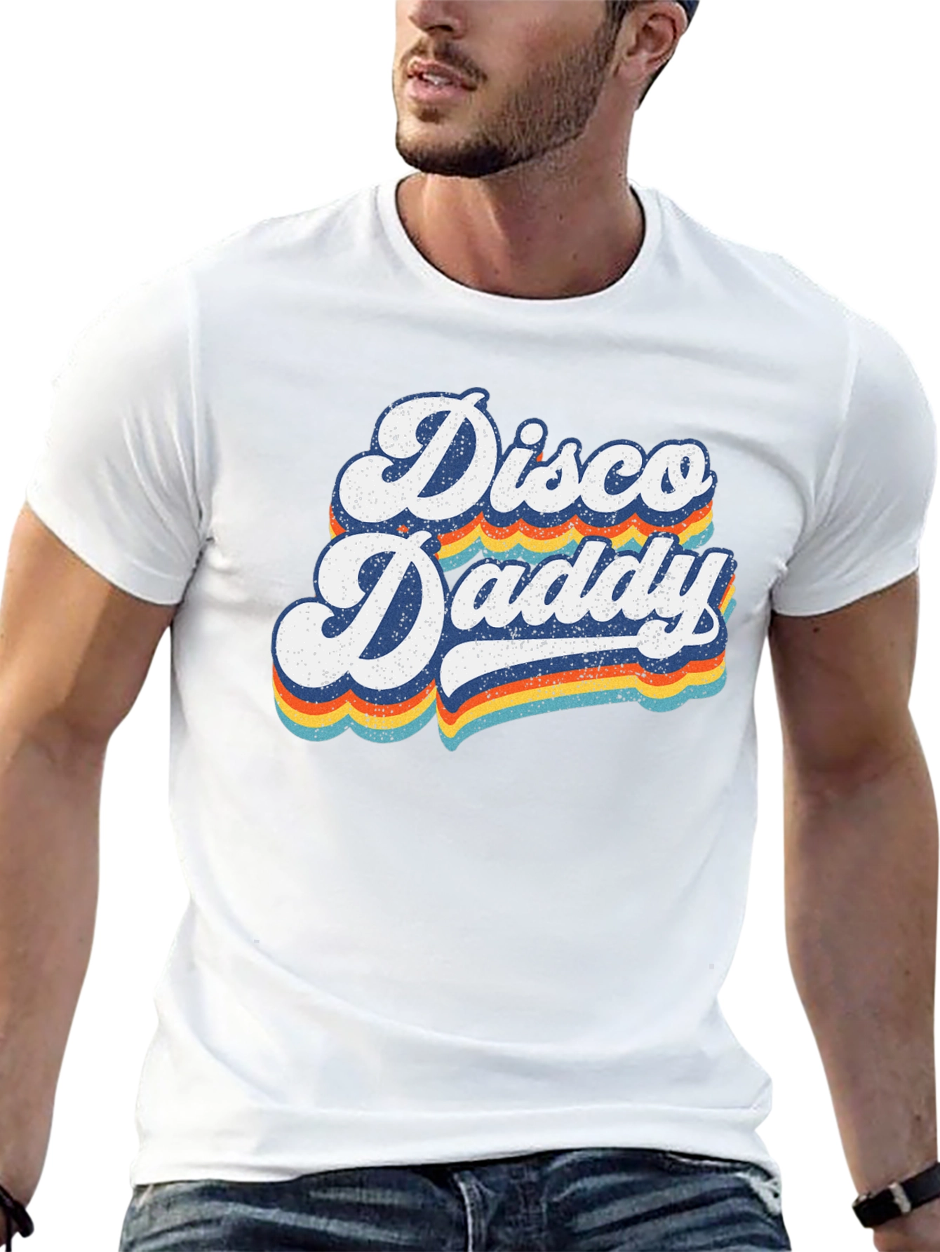 Black Retro Disco Daddy T-Shirt - Vintage Style view 13