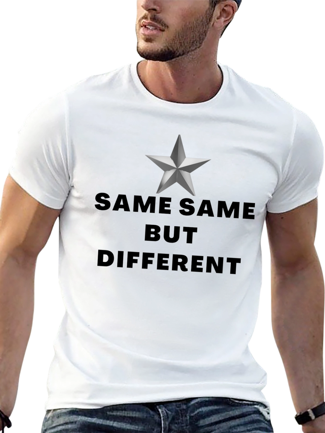 Black Same Same But Different Graphic Tee - Black Cotton Blend view 13