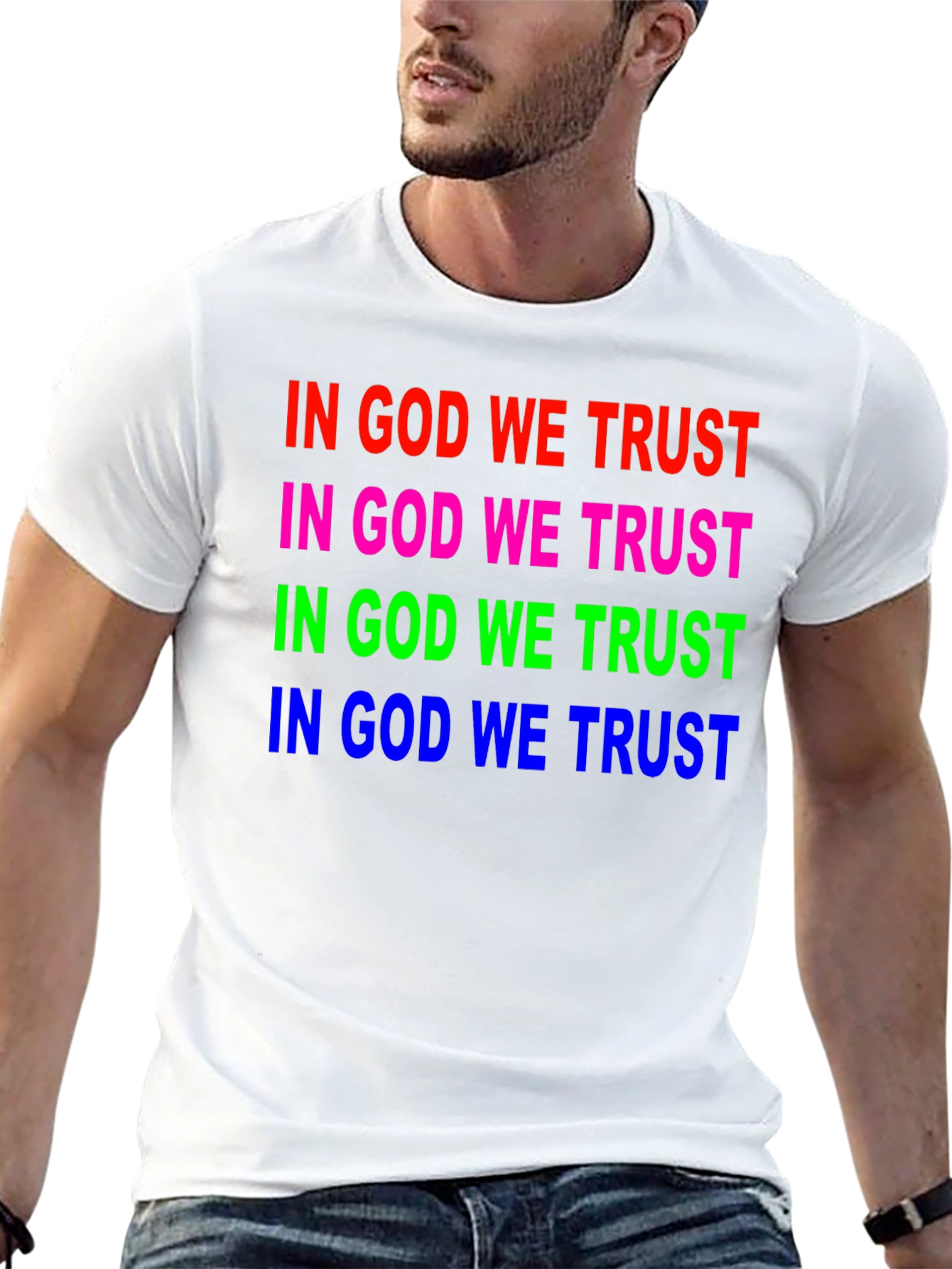 Black In God We Trust Graphic T-Shirt - Unisex view 13