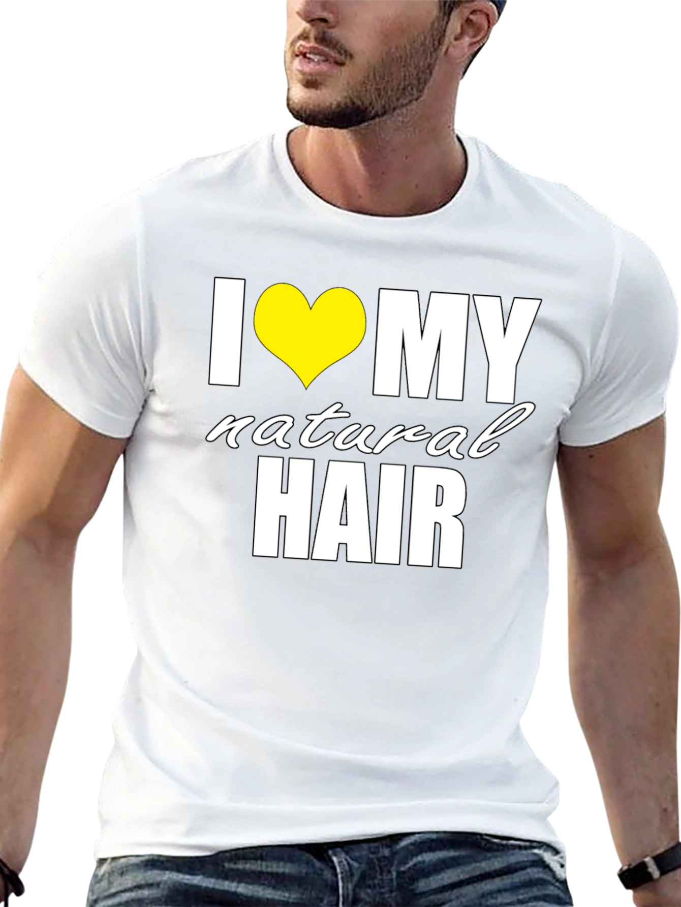 I Love My Natural Hair Black T-Shirt - 13