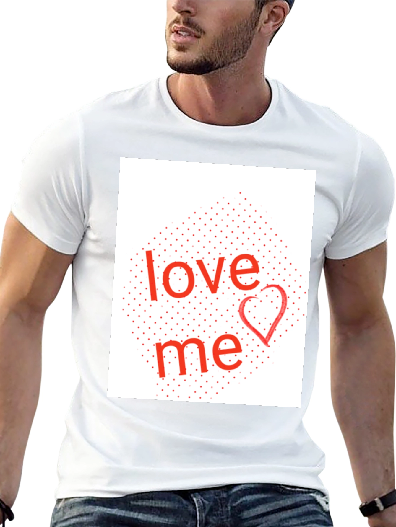 Black Love Me Graphic Tee - Black Cotton Blend Shirt view 13