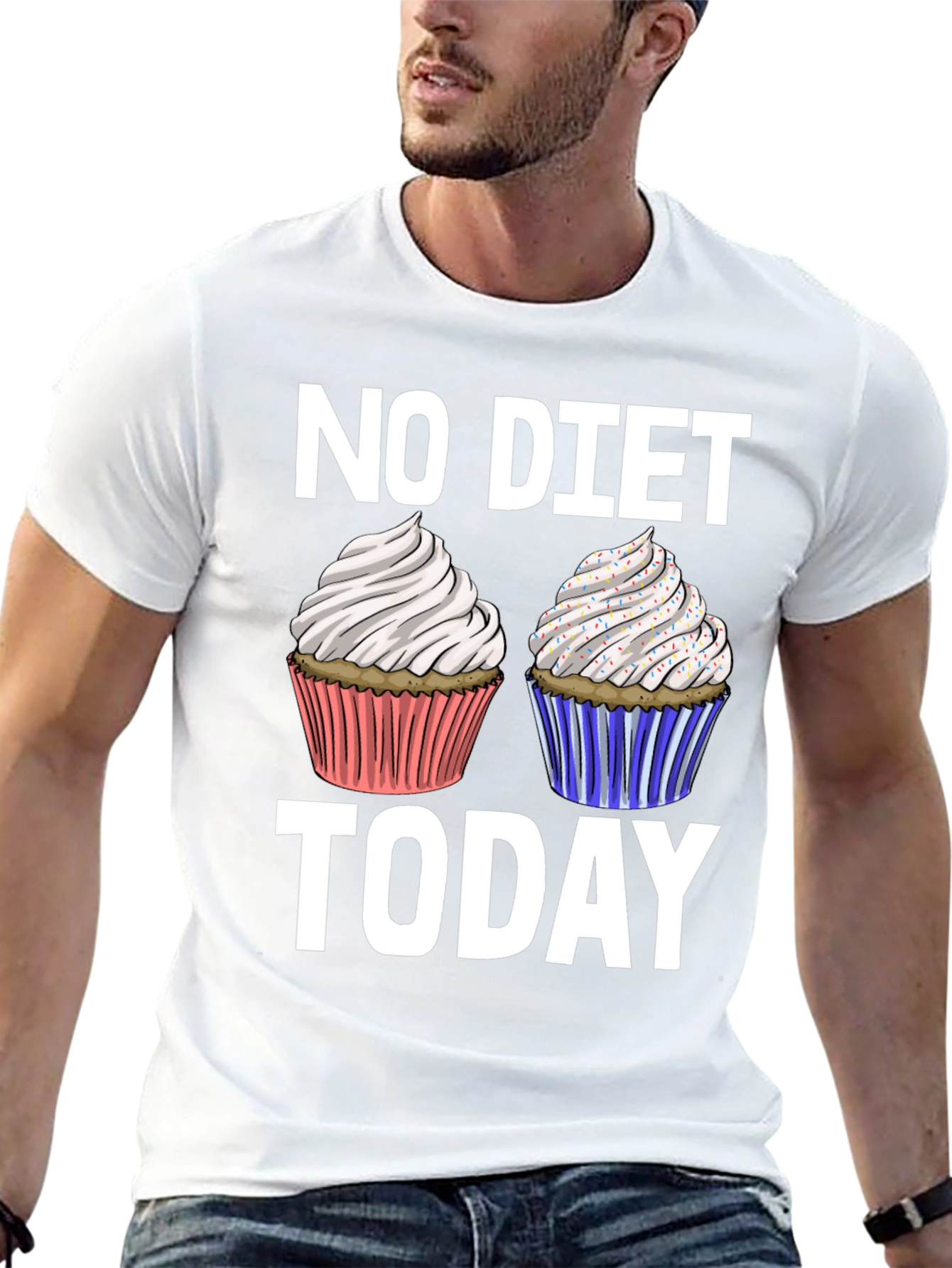 No Diet Today T-Shirt - Cupcake Design - 13