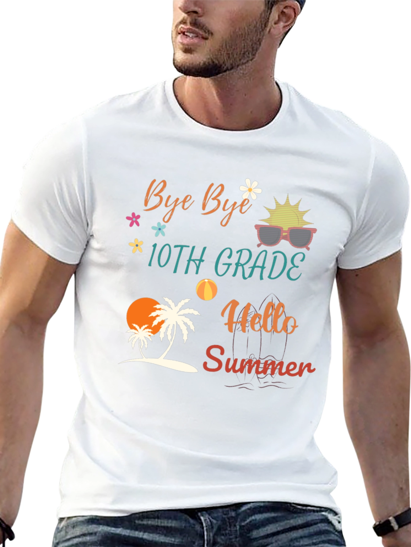 Bye 10th Grade Hello Summer T-Shirt - 13