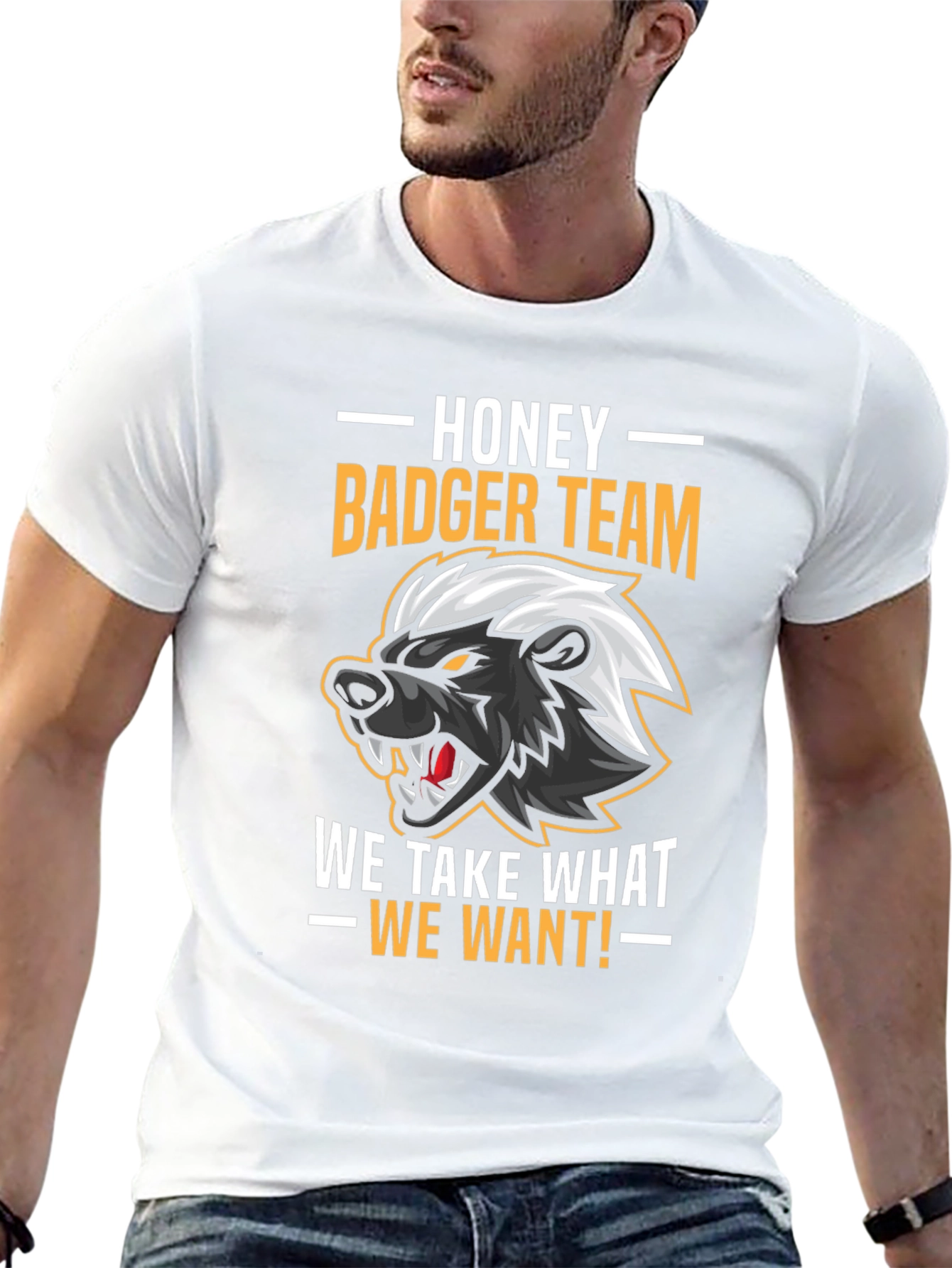 Black Honey Badger Team Graphic T-Shirt view 13