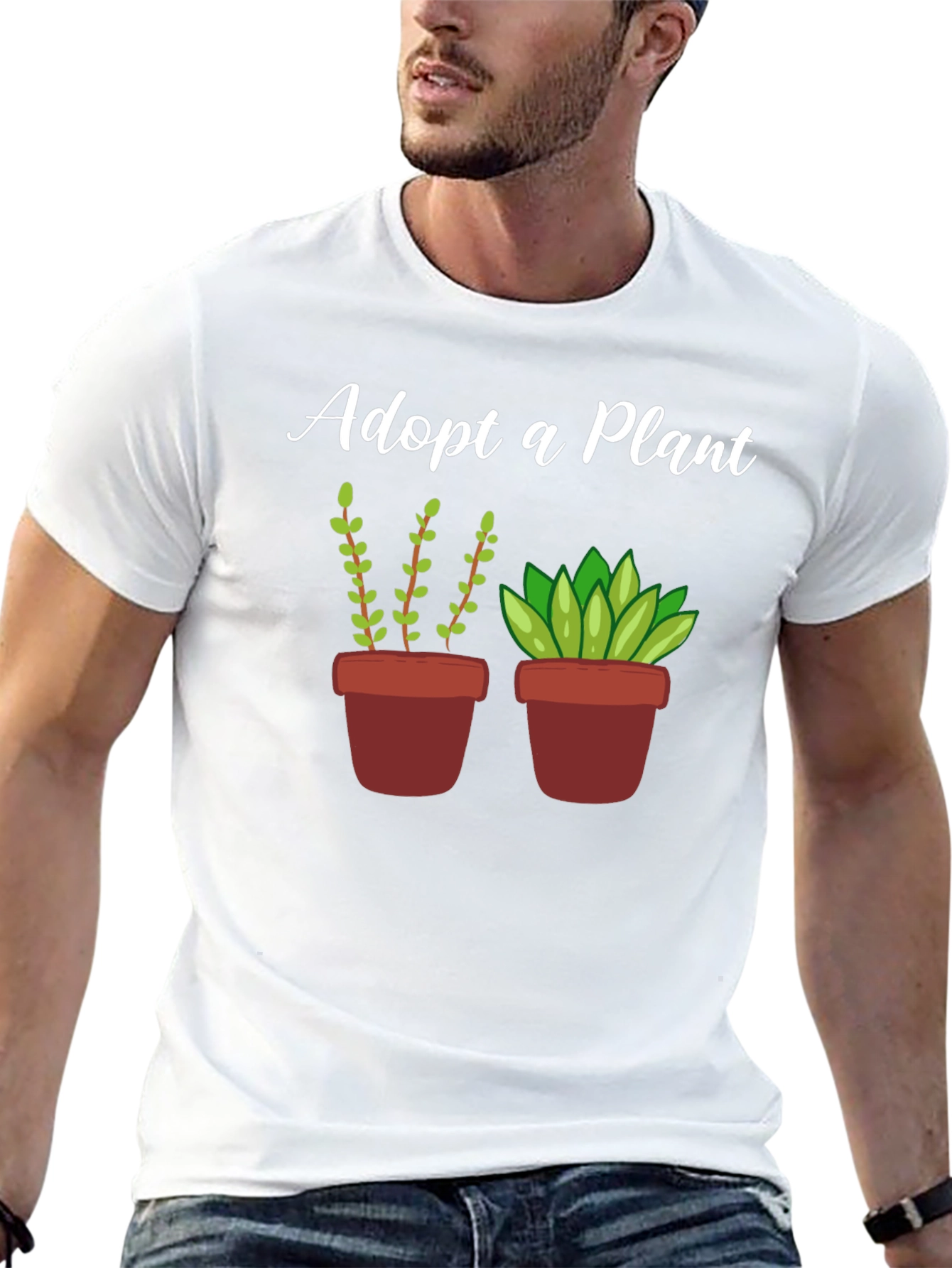 Black Adopt a Plant Graphic T-Shirt view 13