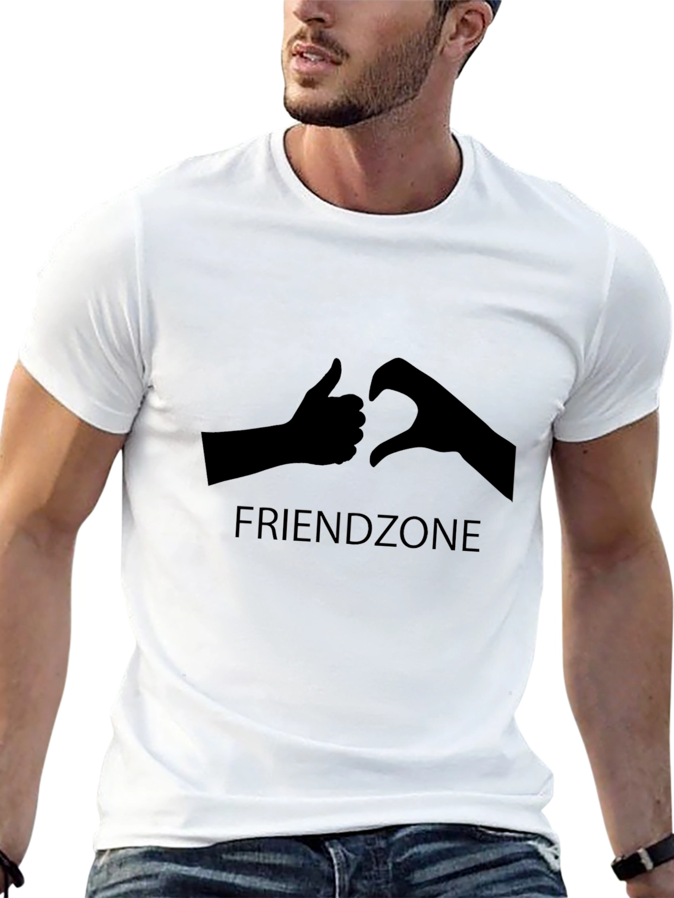 Black Friendzone Graphic Black T-Shirt view 13