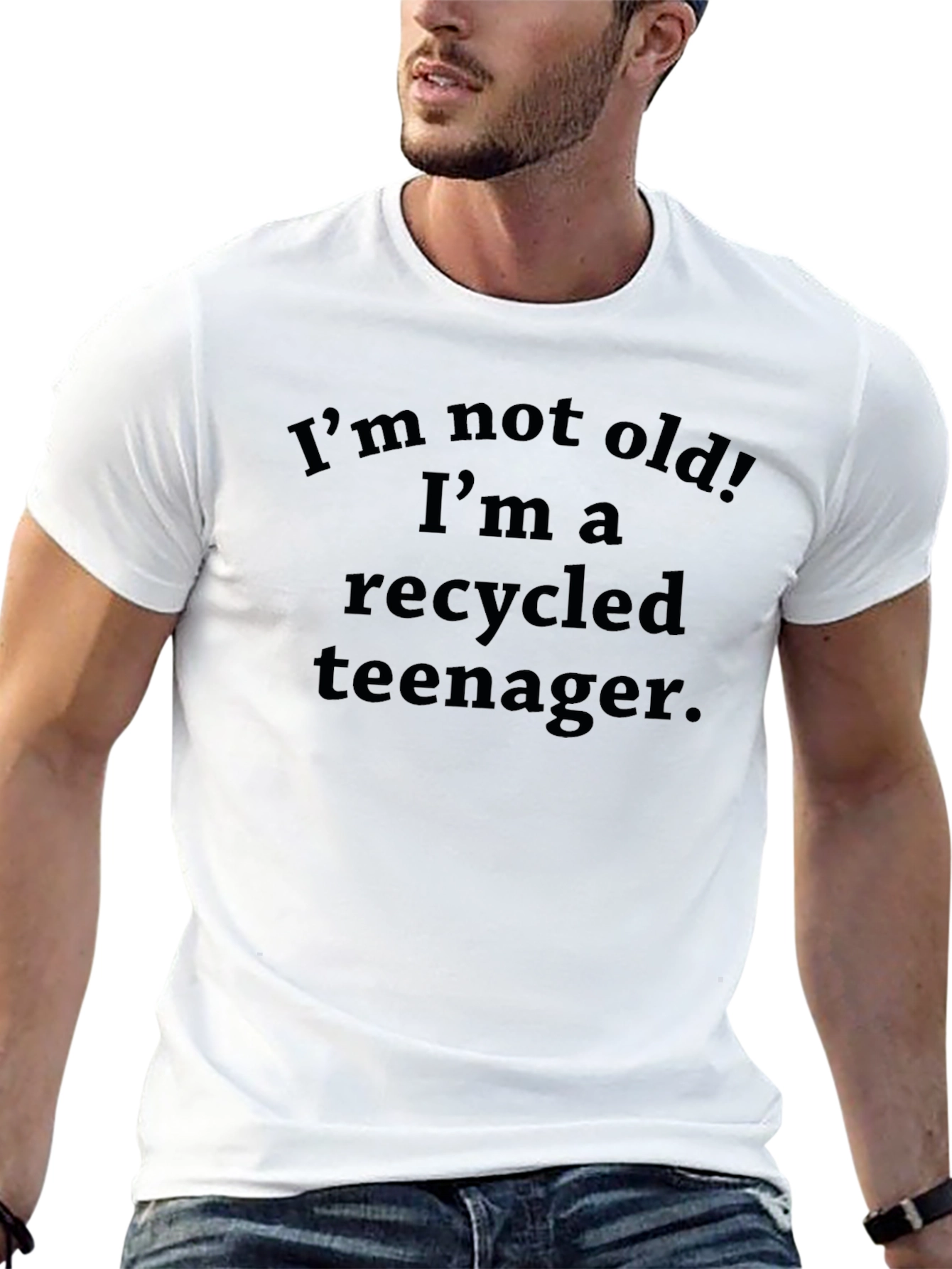 Black Recycled Teenager Funny Graphic T-Shirt view 13