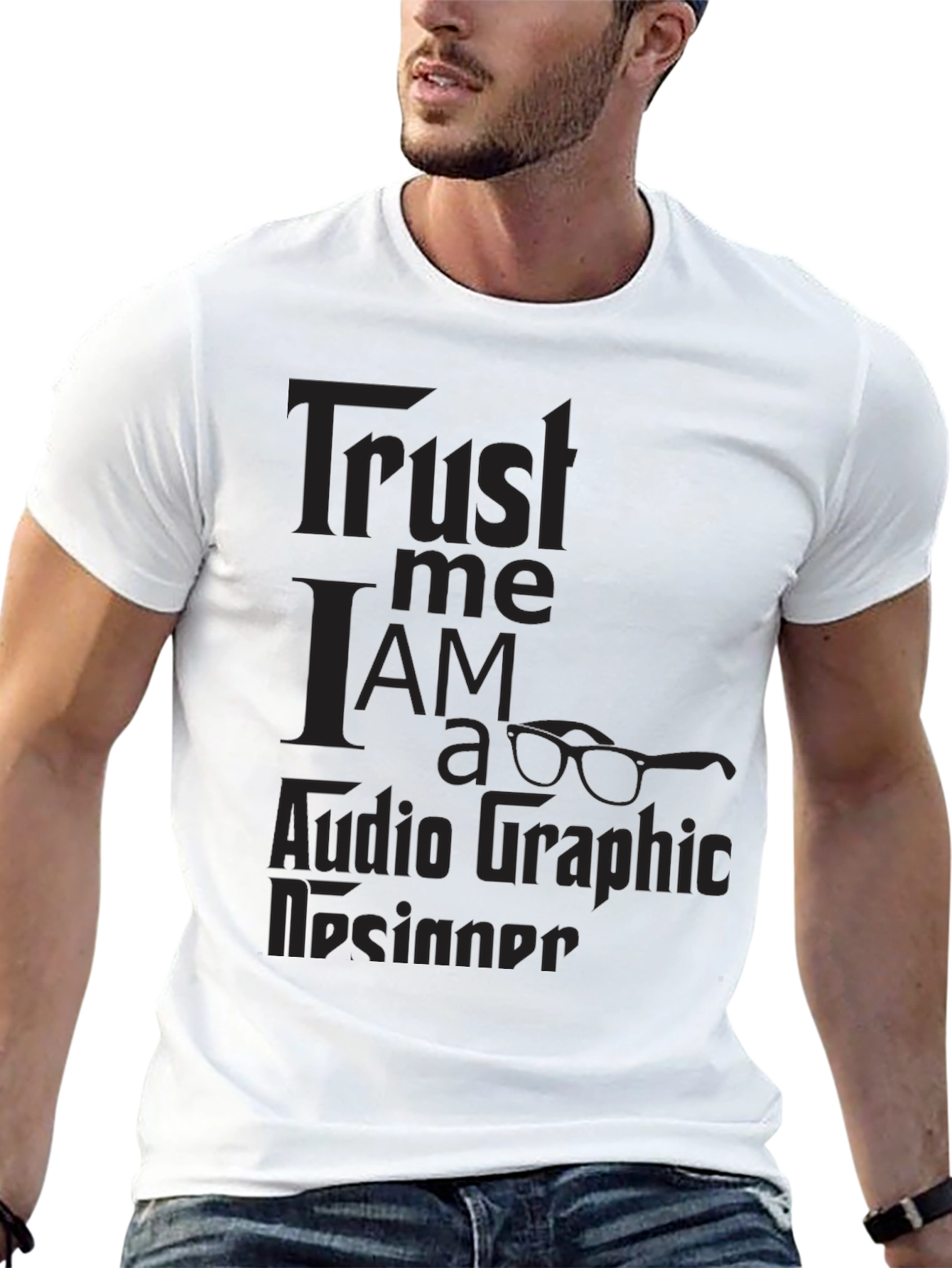 Black Trust Me I'm a Graphic Designer Black T-Shirt view 13