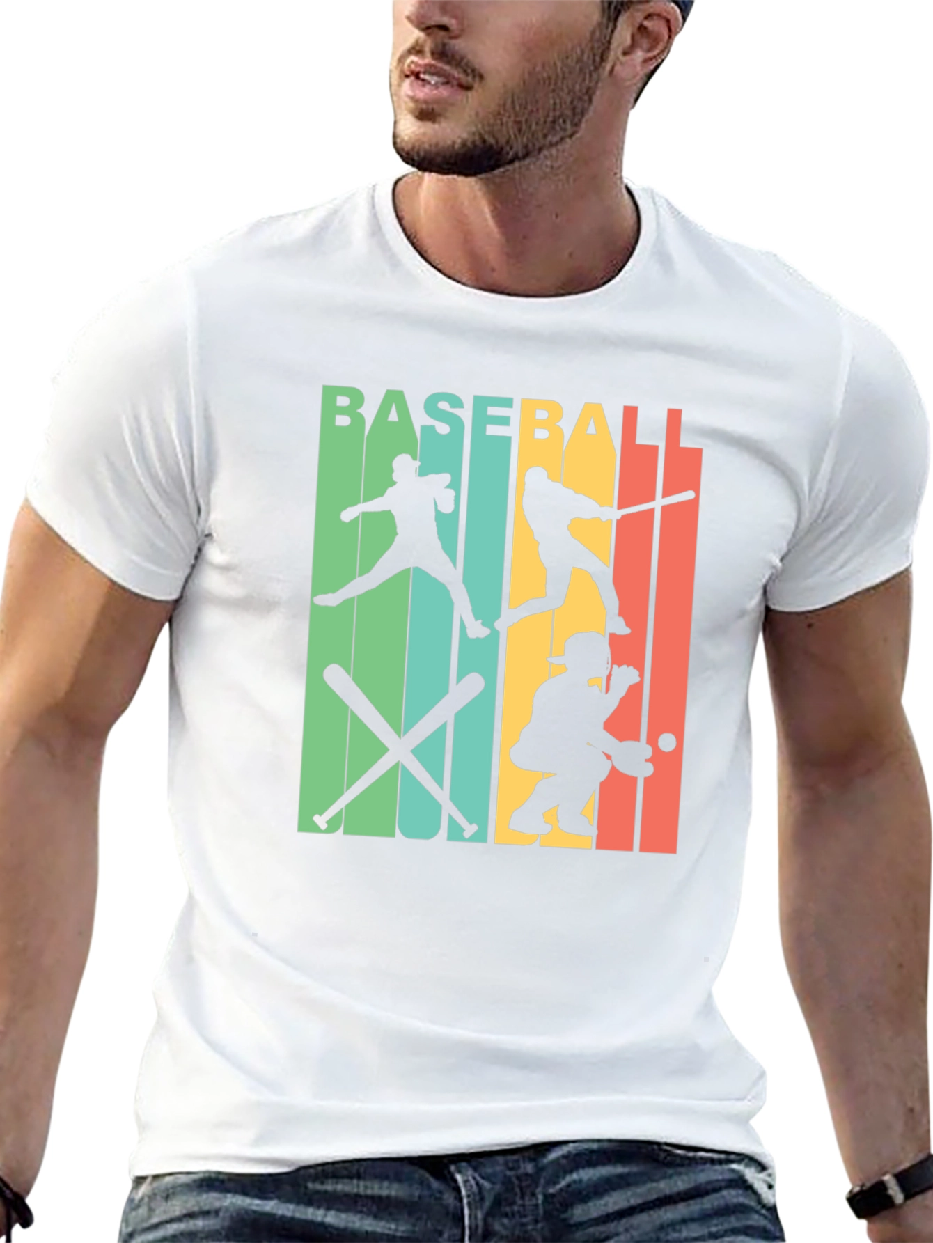 Black Retro Baseball T-Shirt view 13