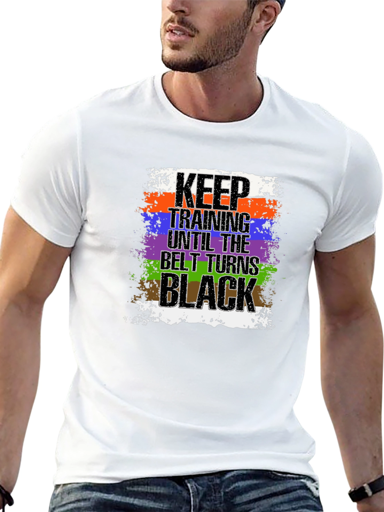 Black Keep Training Until Black Belt T-Shirt Jiu Jitsu view 13