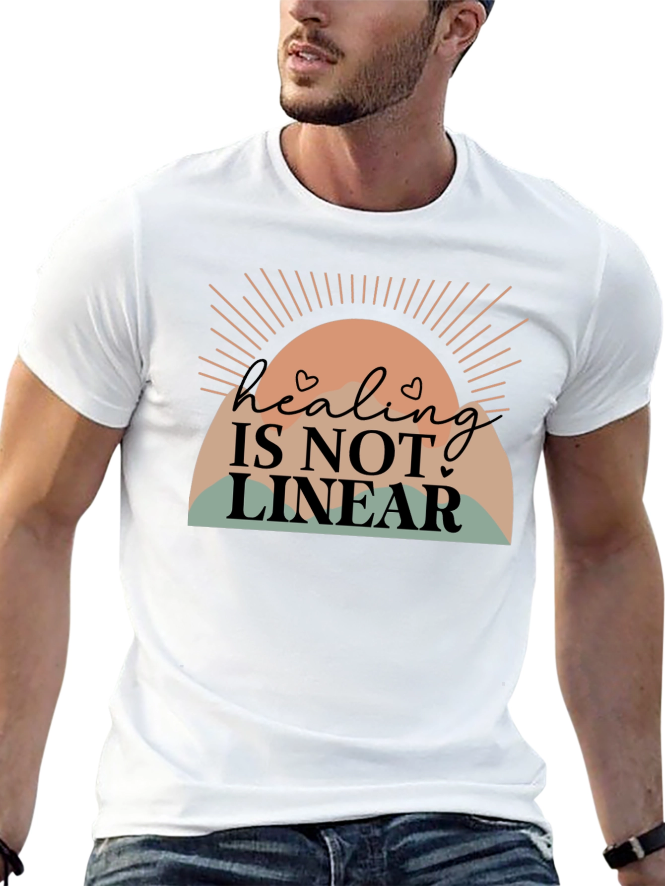 Black Healing Is Not Linear Graphic Tee view 13