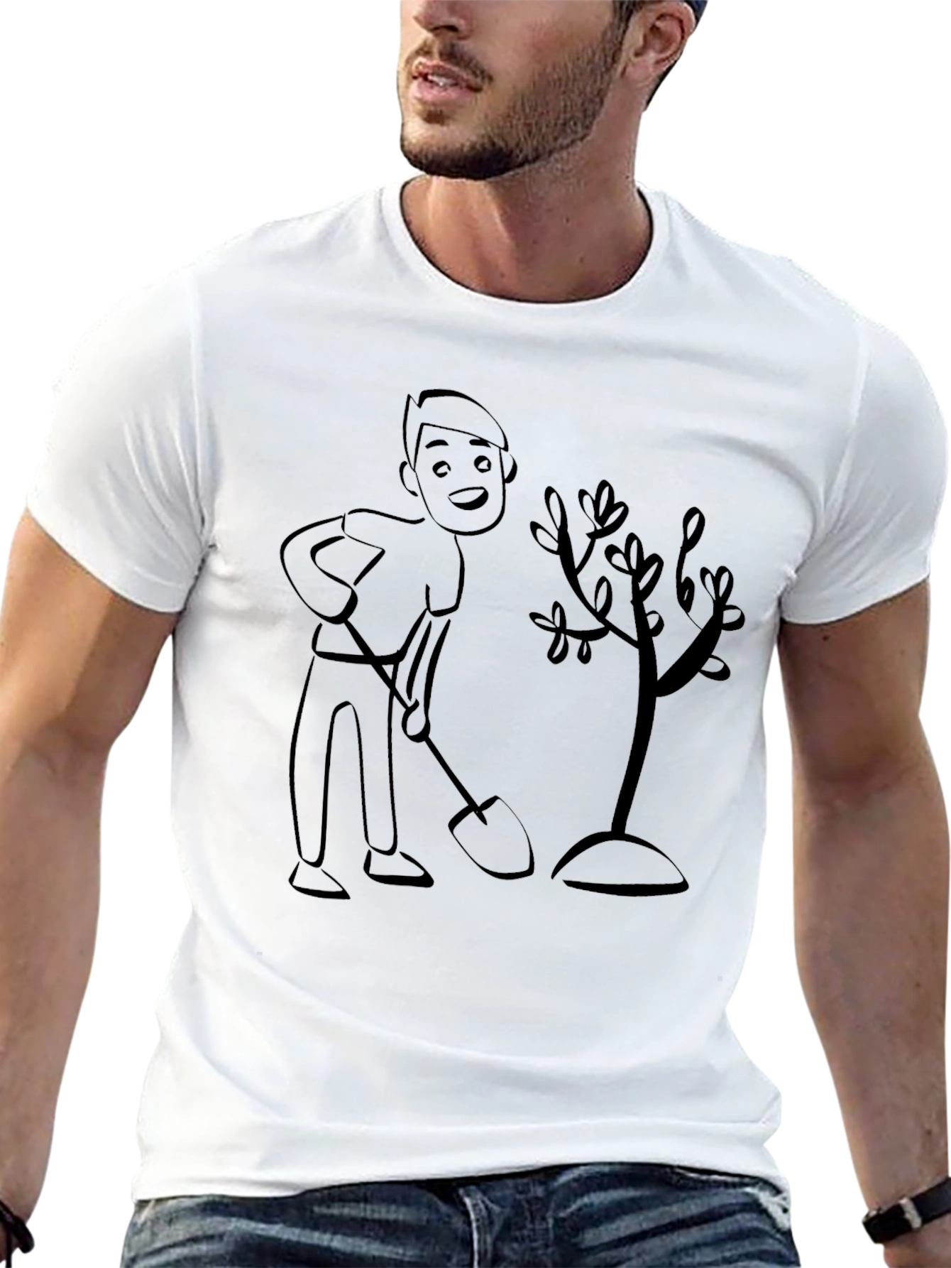 Black Tree Planting T-Shirt - Gardener Gift view 13