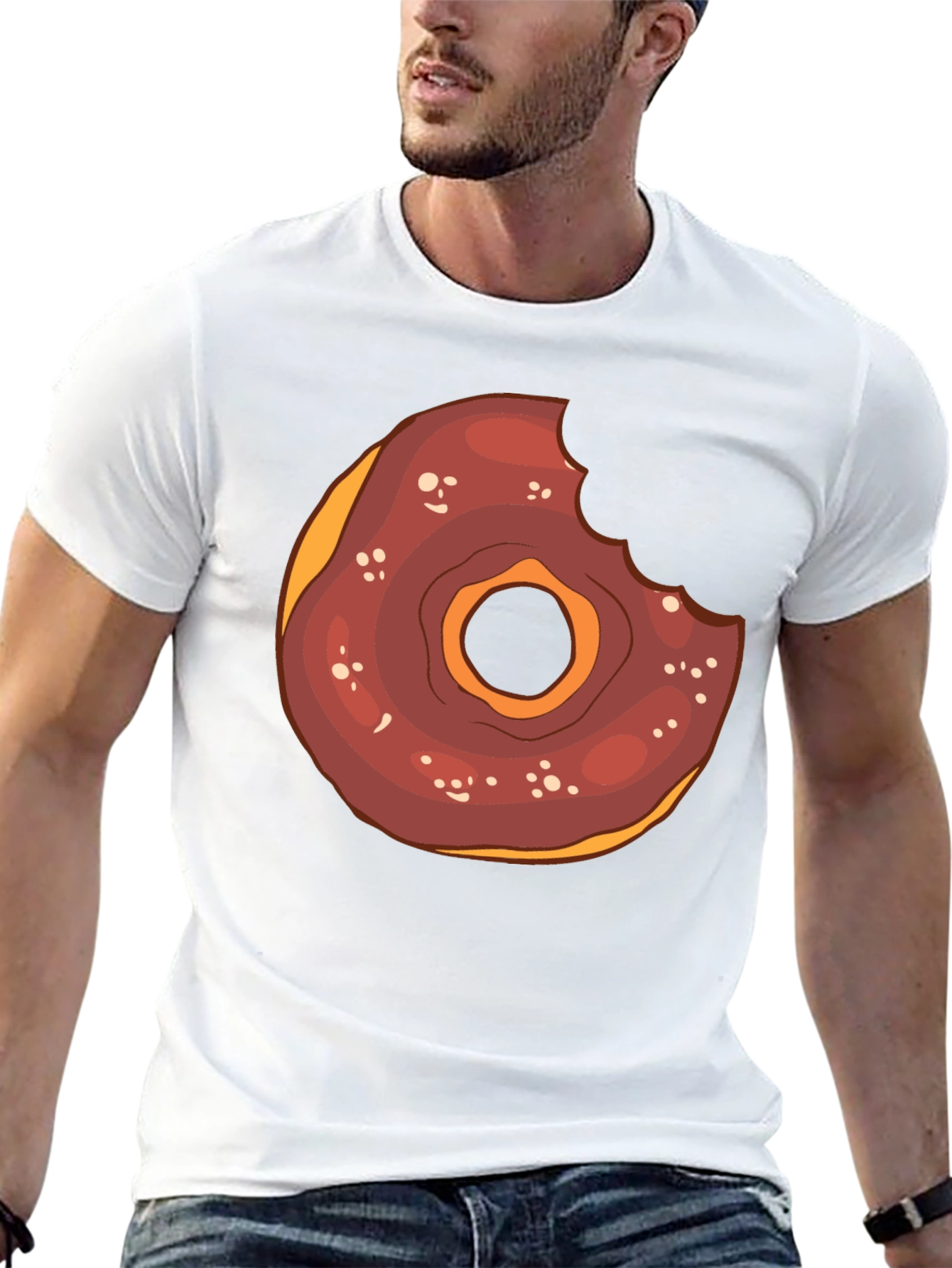 Black Donut Graphic Tee - Funny Dessert T-Shirt view 13