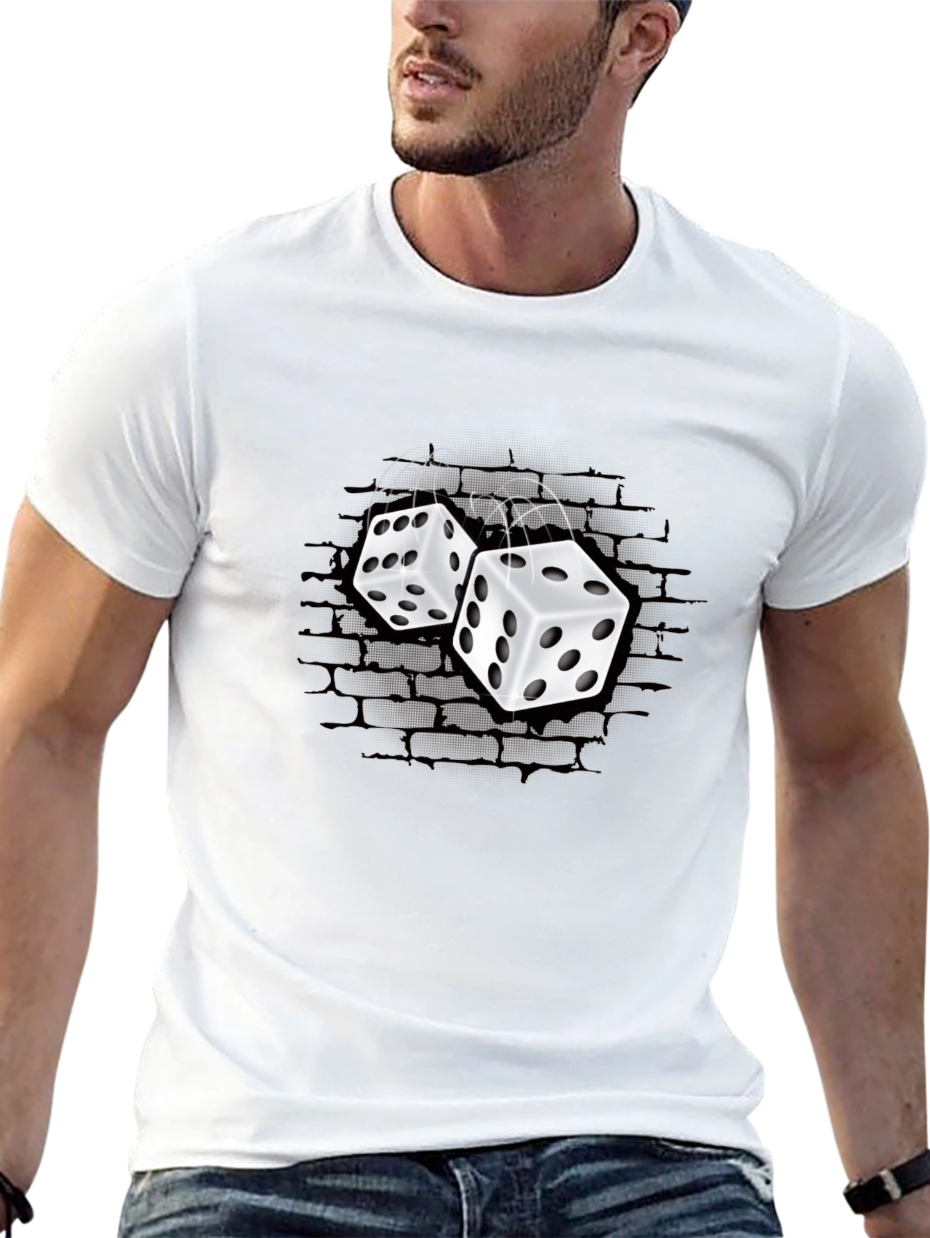 Black Rolling Dice Graphic T-Shirt - Black view 13