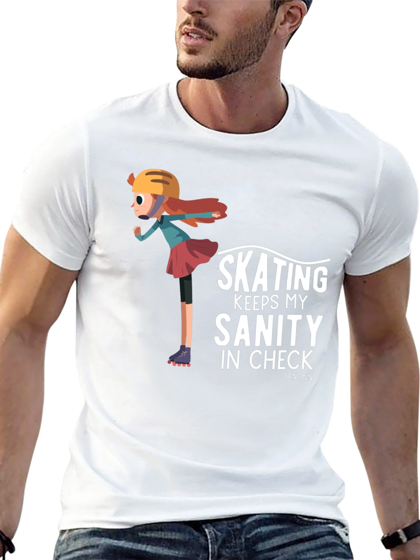 Black Skating Sanity T-Shirt - Black Graphic Tee view 13