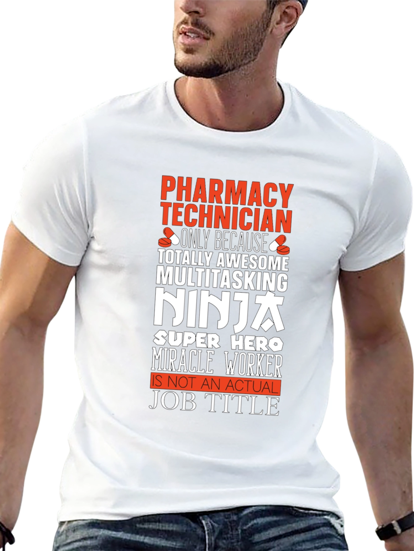 Black Pharmacy Technician Novelty T-Shirt view 13
