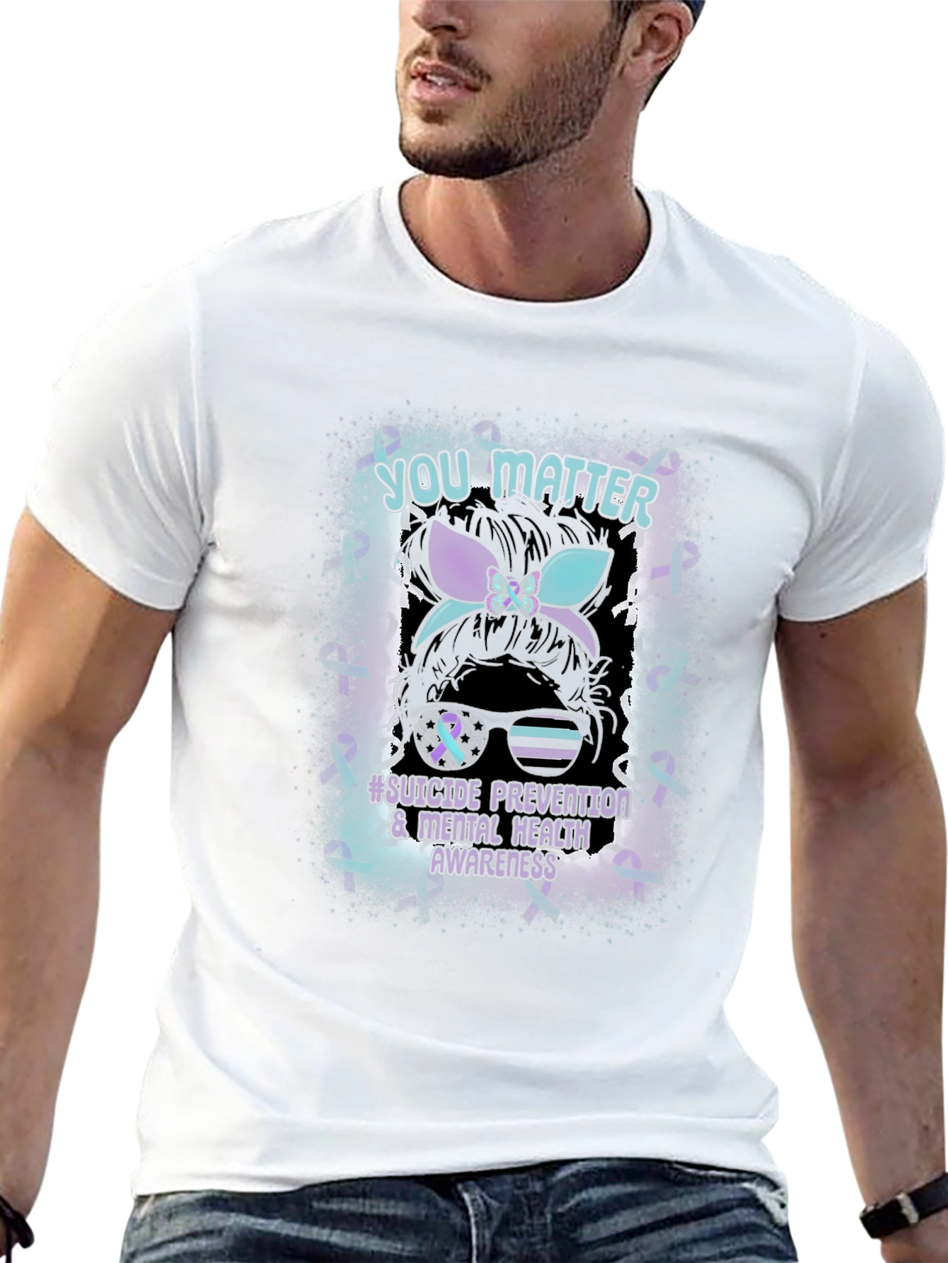 Black You Matter Suicide Prevention Awareness T-Shirt view 13