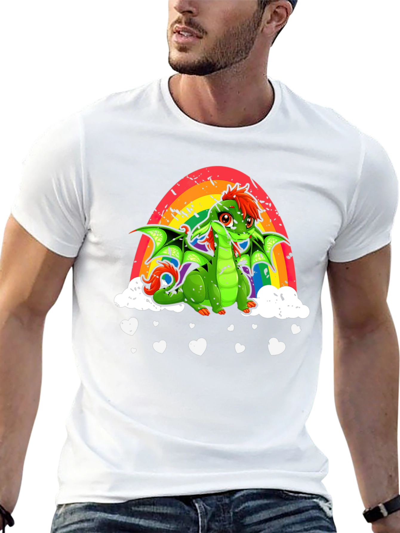 Rainbow Dragon Graphic T-Shirt - 13