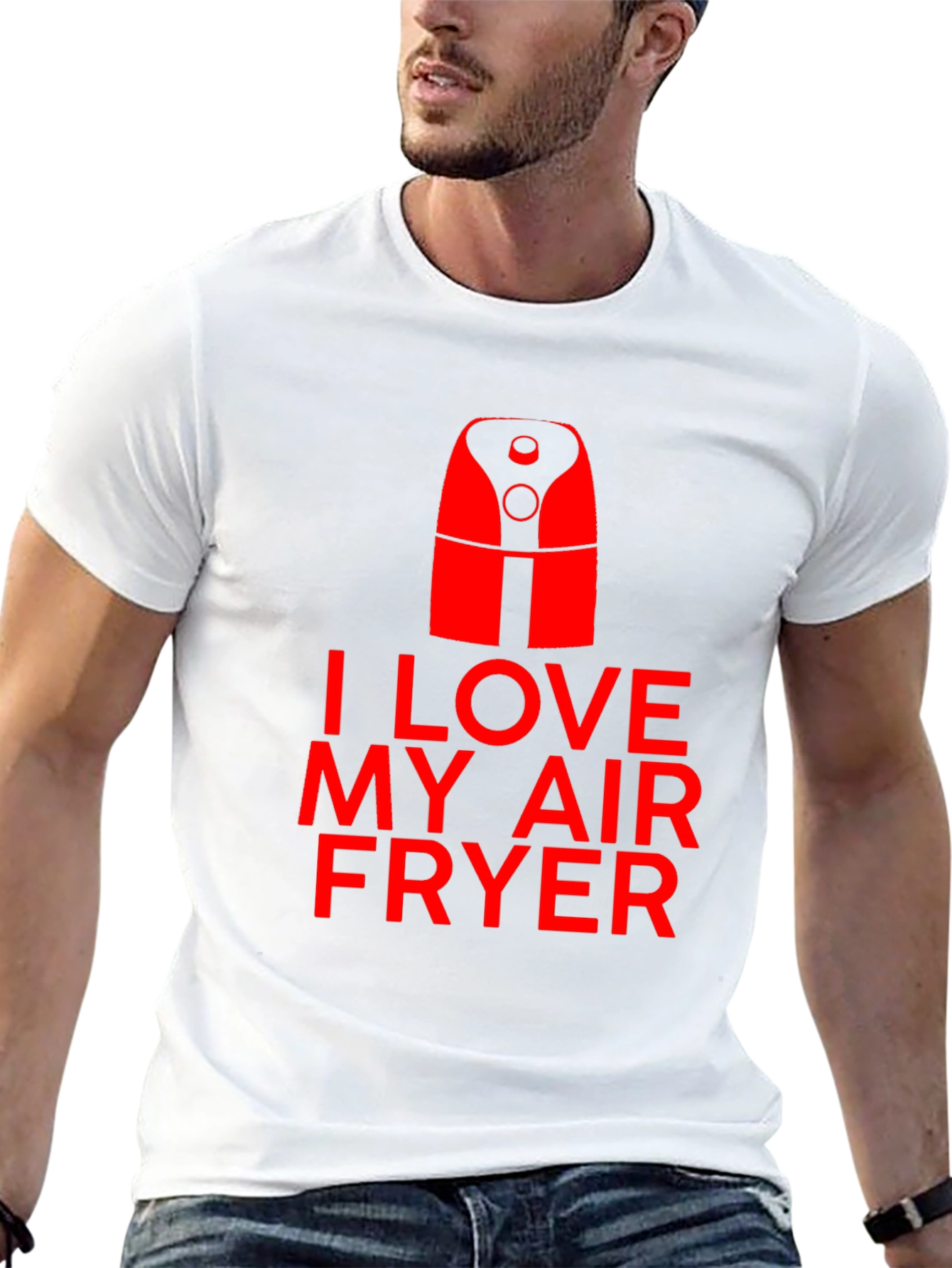 Black I Love My Air Fryer Graphic Tee view 13