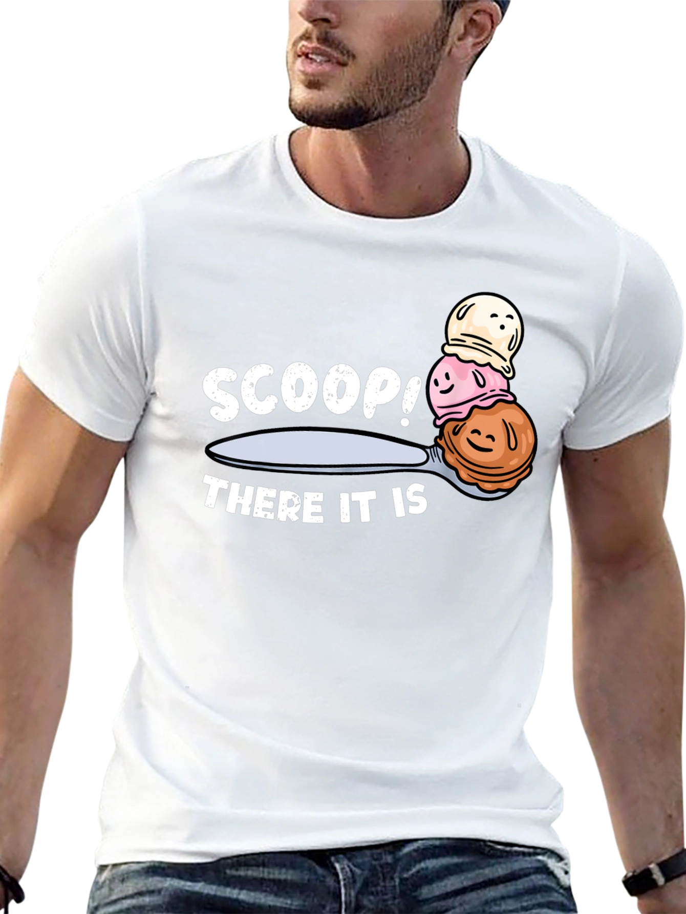 Black Scoop! There It Is Ice Cream T-Shirt view 13