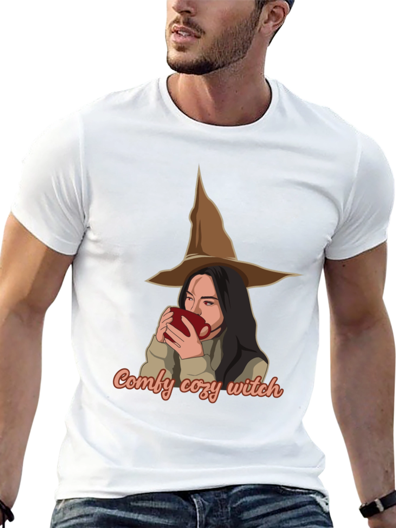 Black Comfy Cozy Witch T-Shirt - Halloween Ready view 13