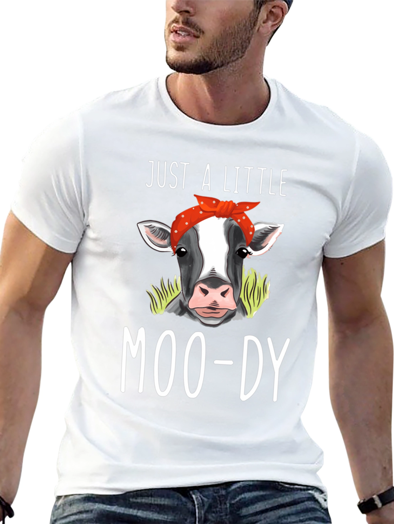 Black Just A Little Moo-dy Cow T-Shirt view 13