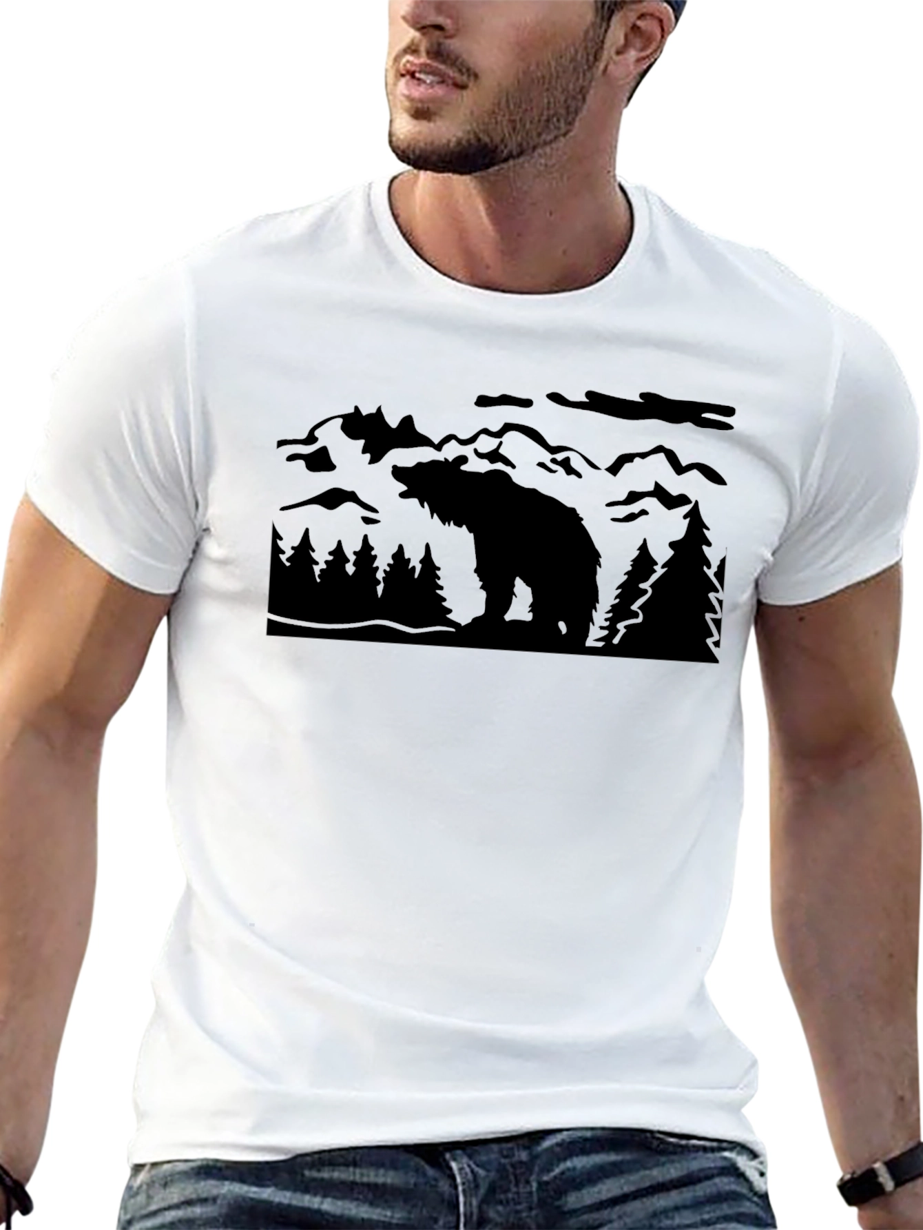 Black Bear Mountain Silhouette T-Shirt - 13