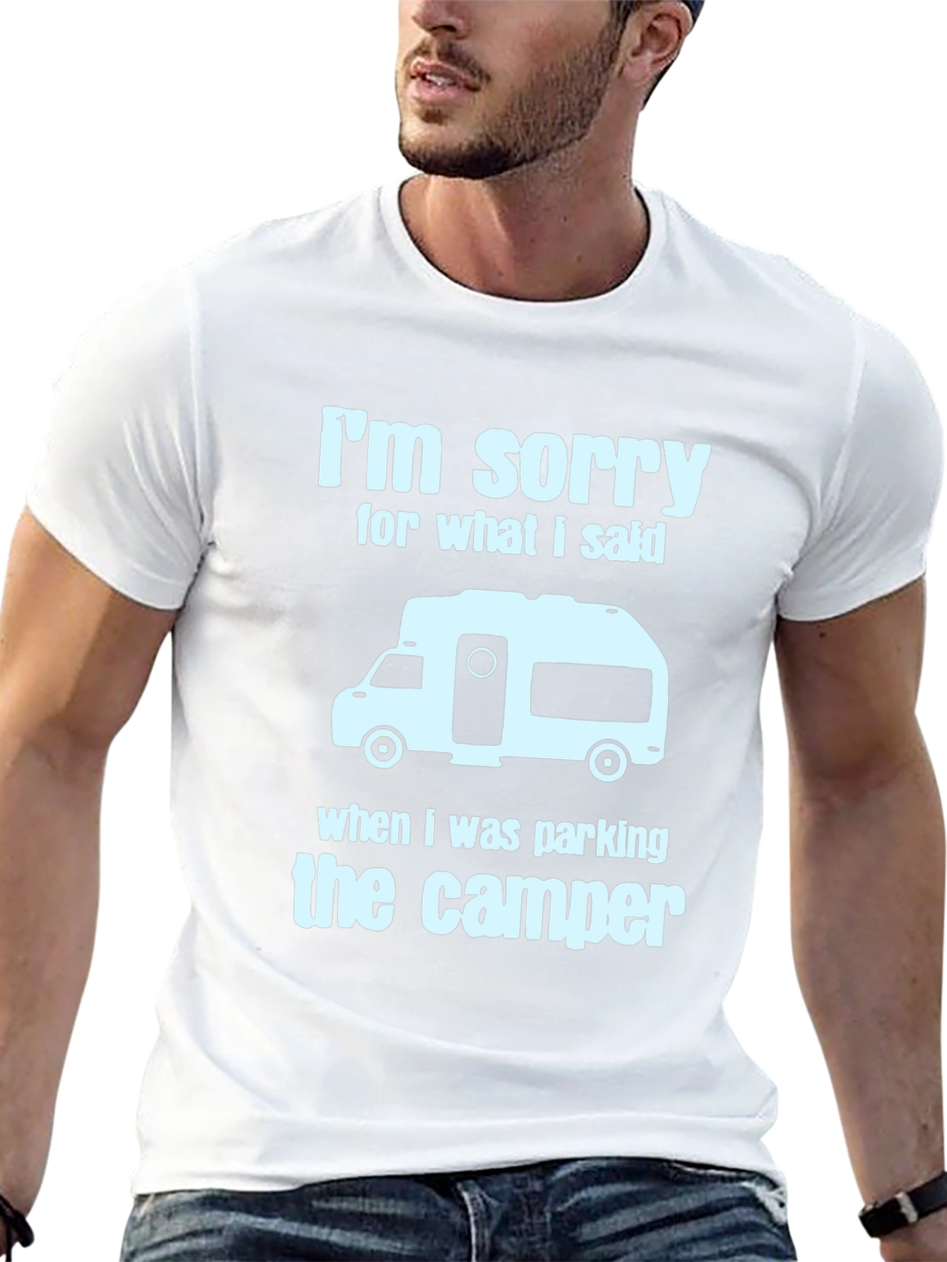 Black Camper Parking Apology T-Shirt - Funny RV Camping Tee view 13
