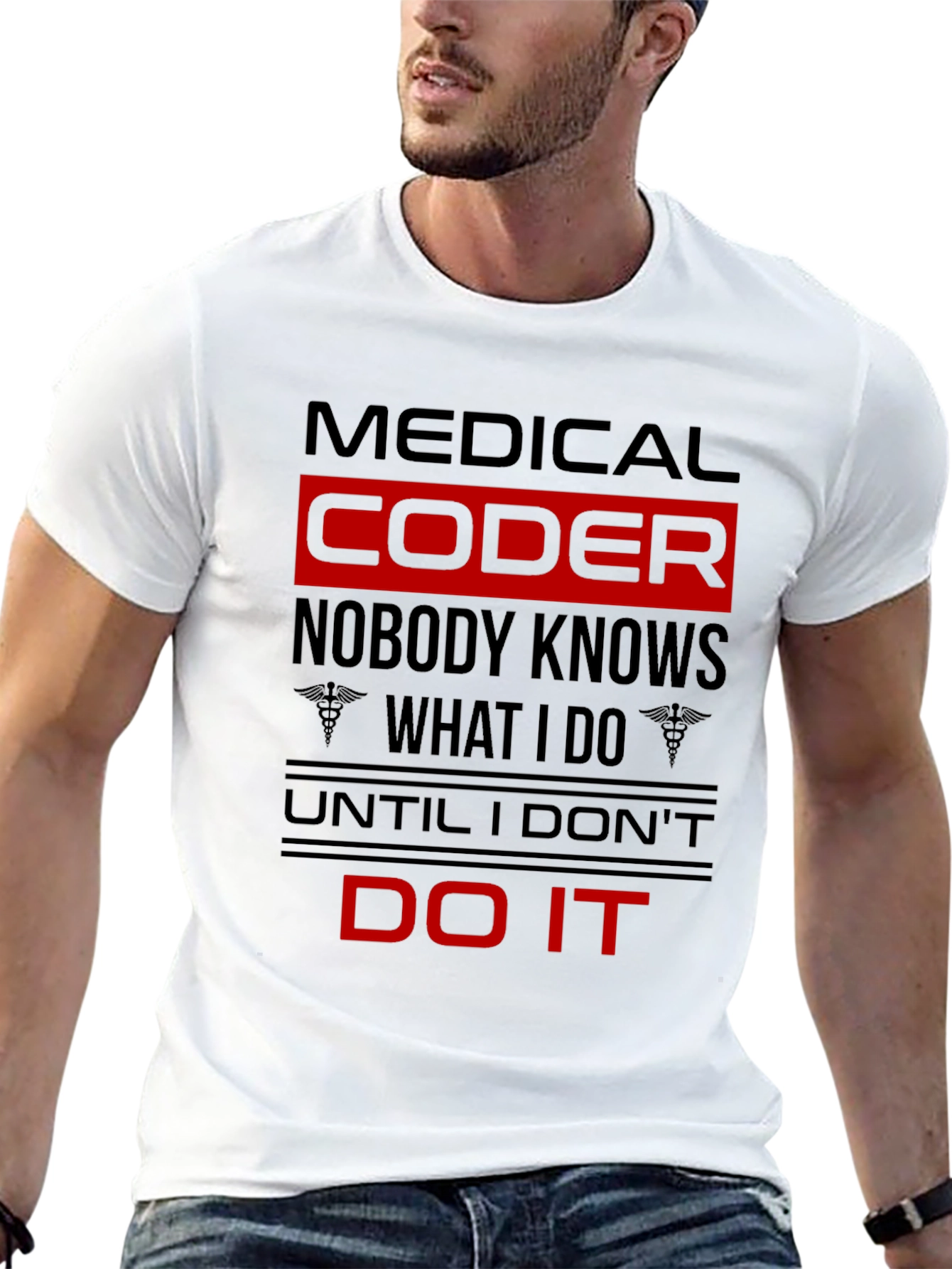 Black Medical Coder T-Shirt: Nobody Knows What I Do! view 13