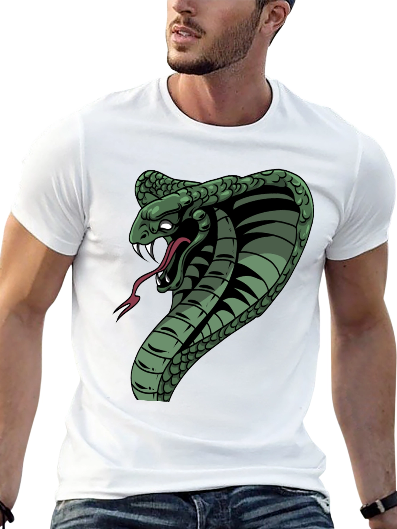 Black Cobra Graphic Tee - Men's Black T-Shirt view 13