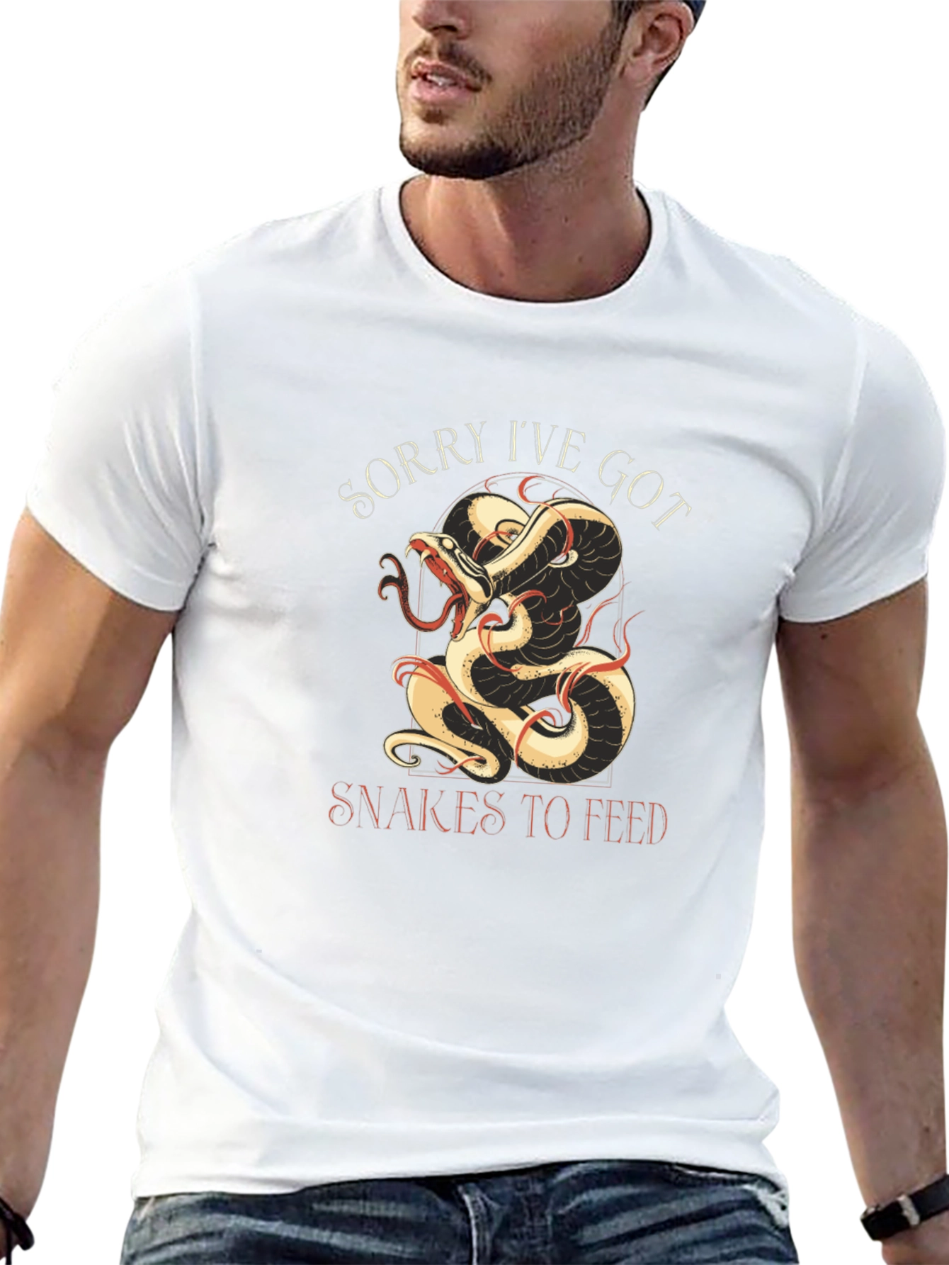 Black Snakes To Feed Graphic Tee - Black Cotton view 13