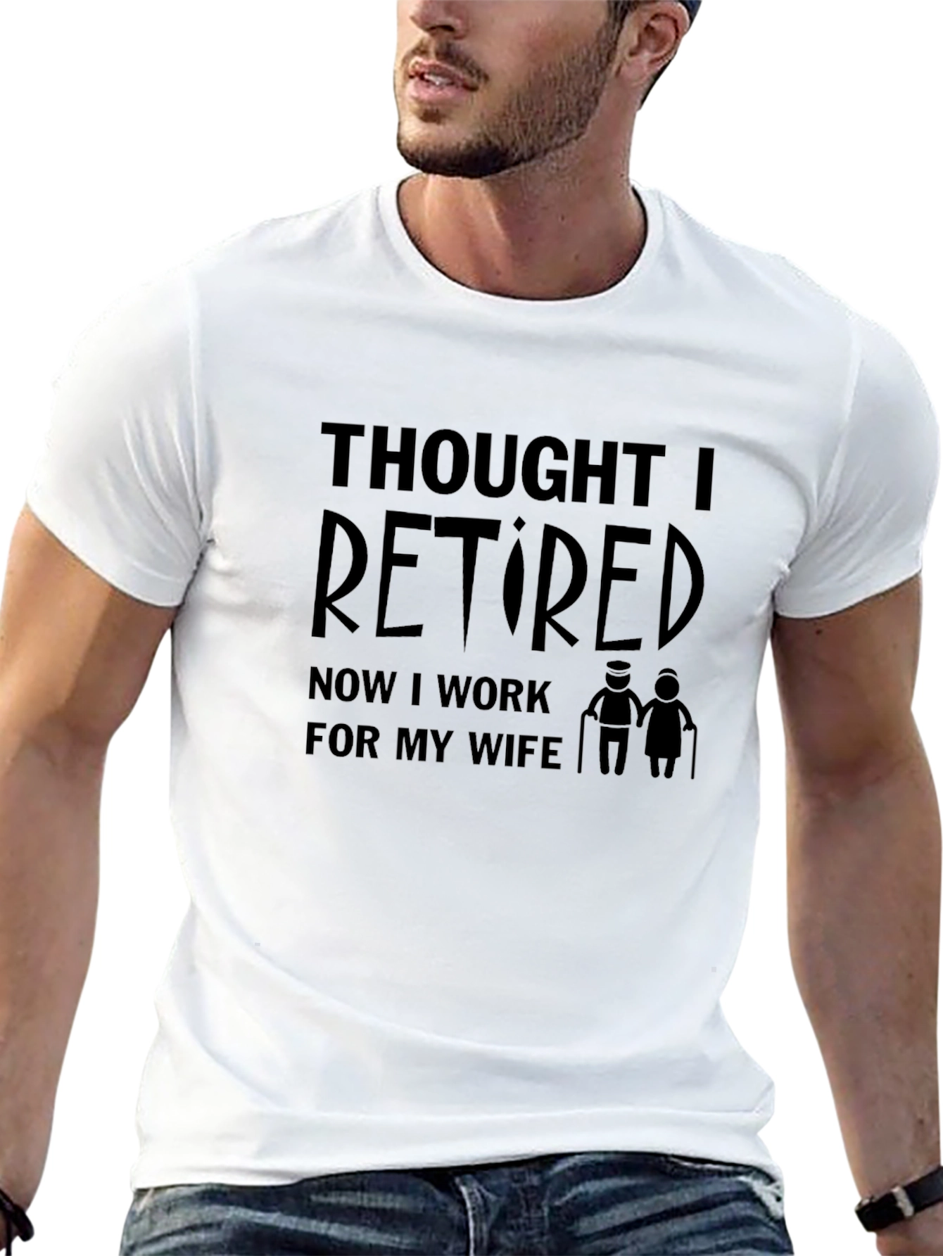 Black Thought I Retired Funny Graphic Men's T-Shirt view 13