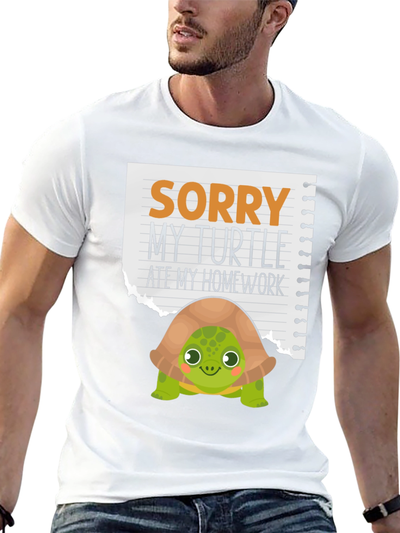 Black Turtle Ate My Homework T-Shirt view 13